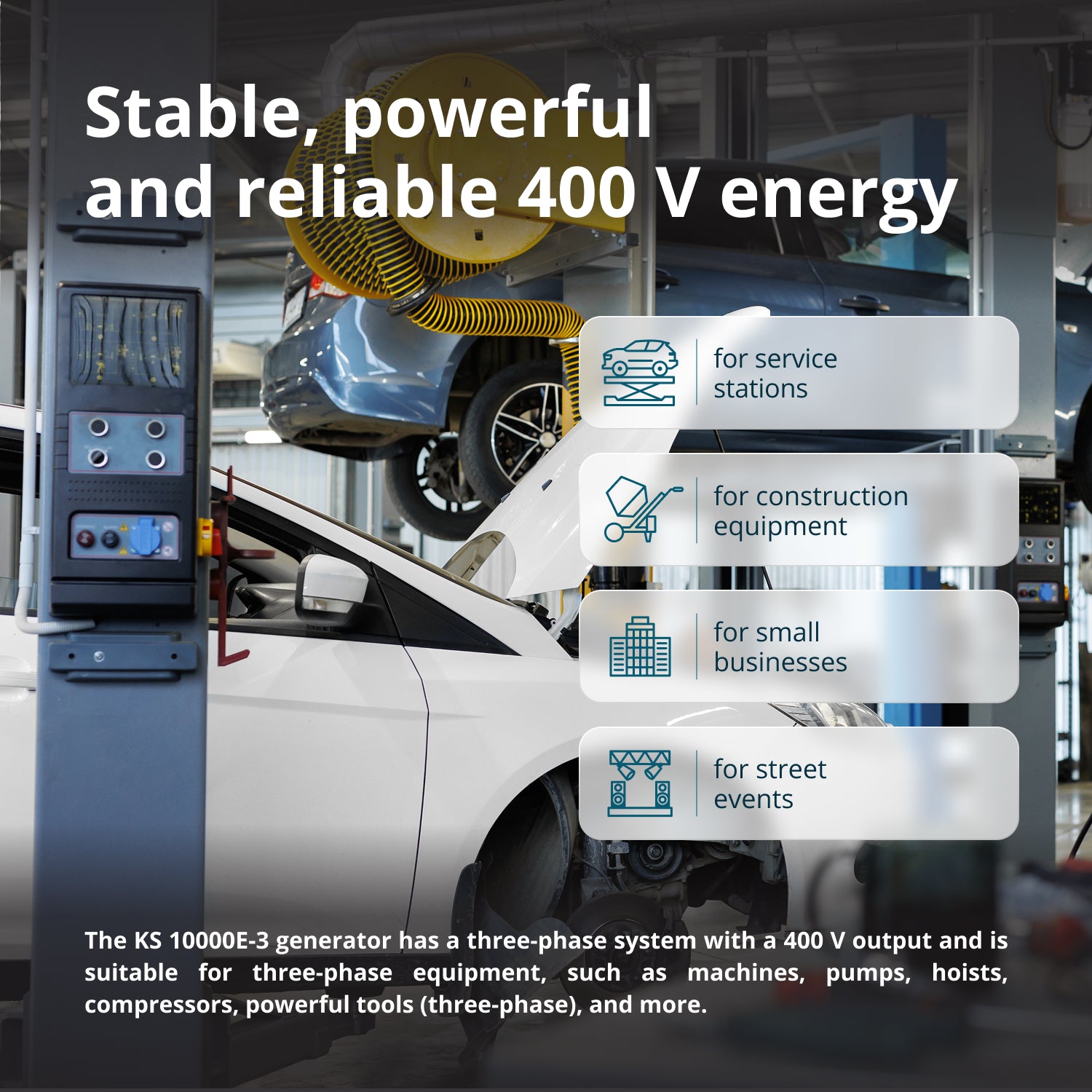 Benzínový generátor „Könner & Söhnen“ KS 10000E-3