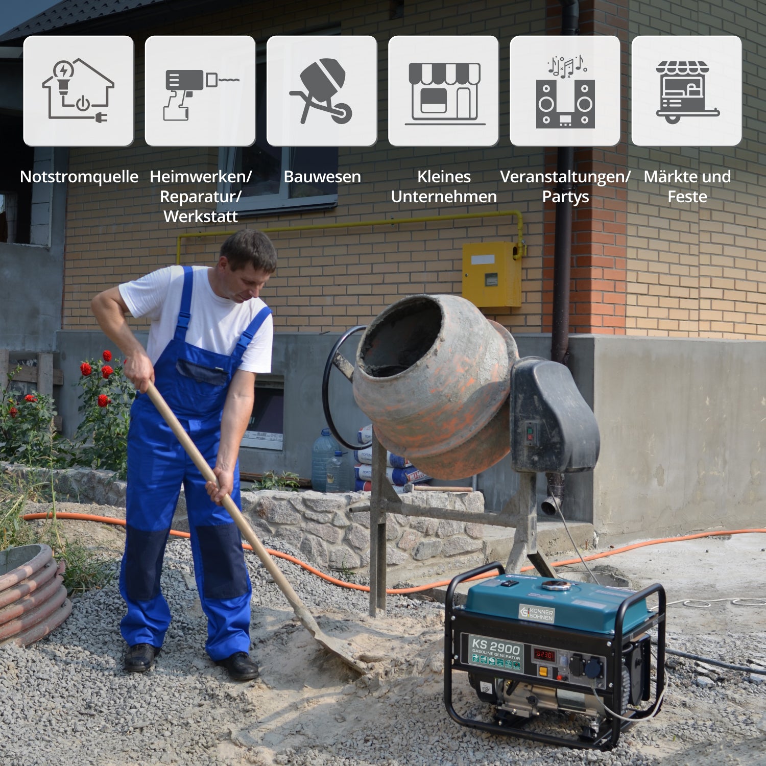 Benzinski generator „Könner & Söhnen“ KS 2900