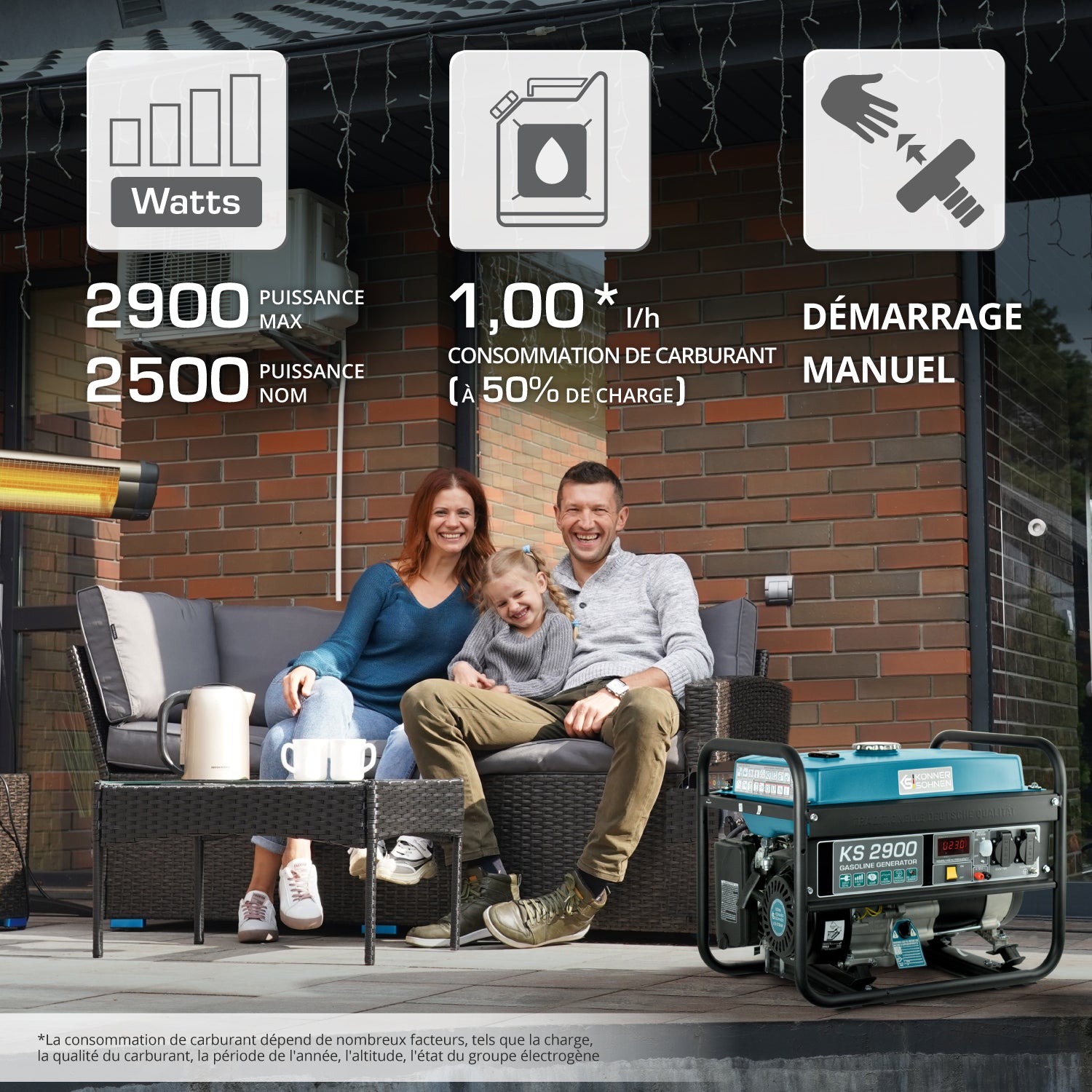 Groupe électrogène à essence "Könner & Söhnen" KS 2900