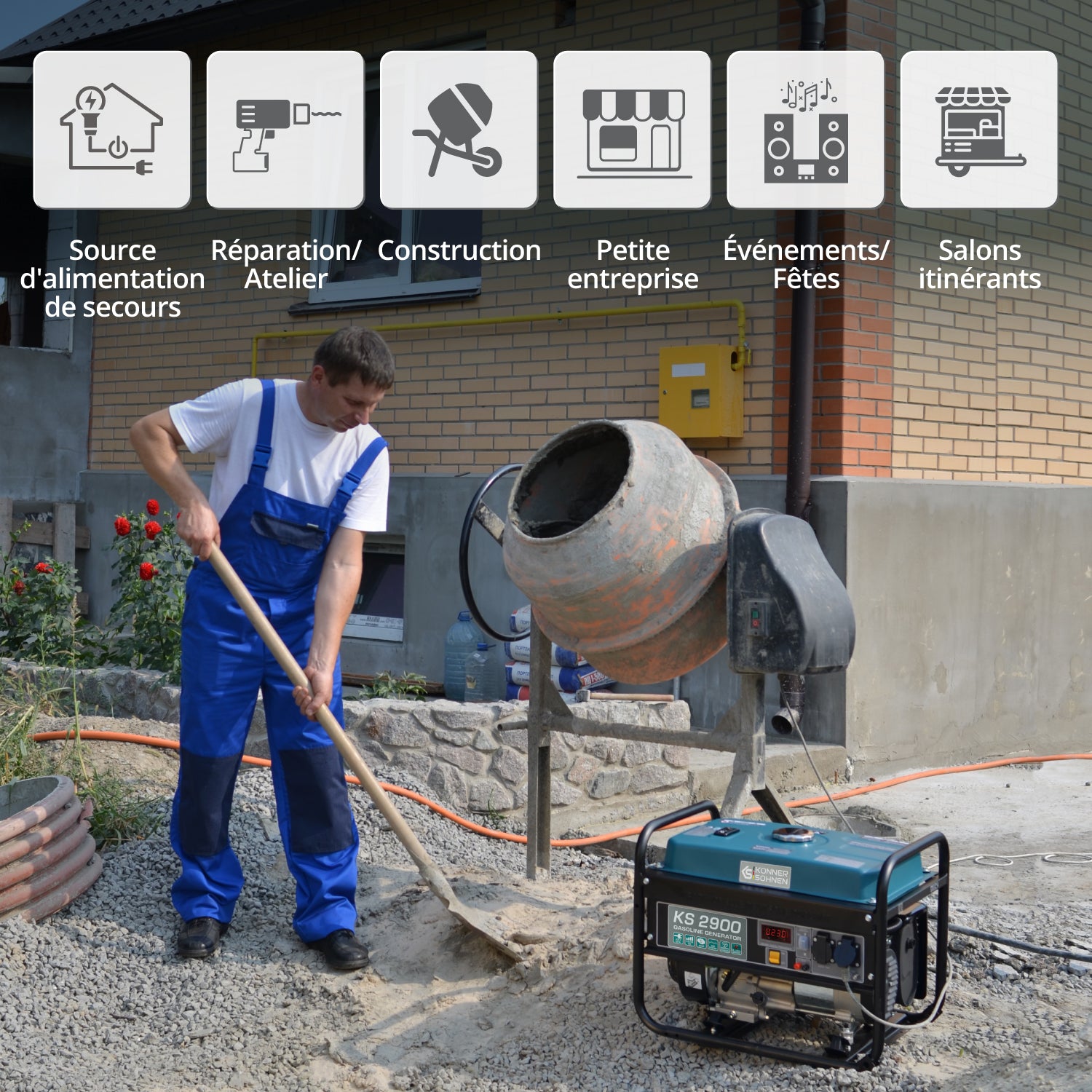 Groupe électrogène à essence "Könner & Söhnen" KS 2900
