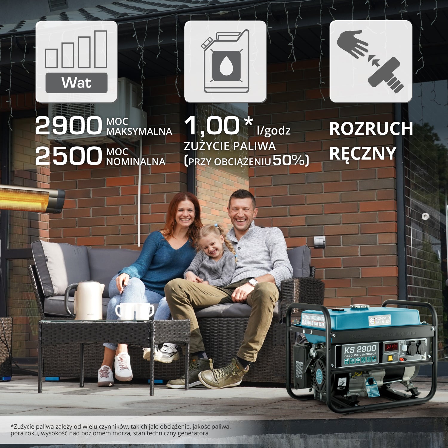 Generator benzynowy „Könner & Söhnen” KS 2900