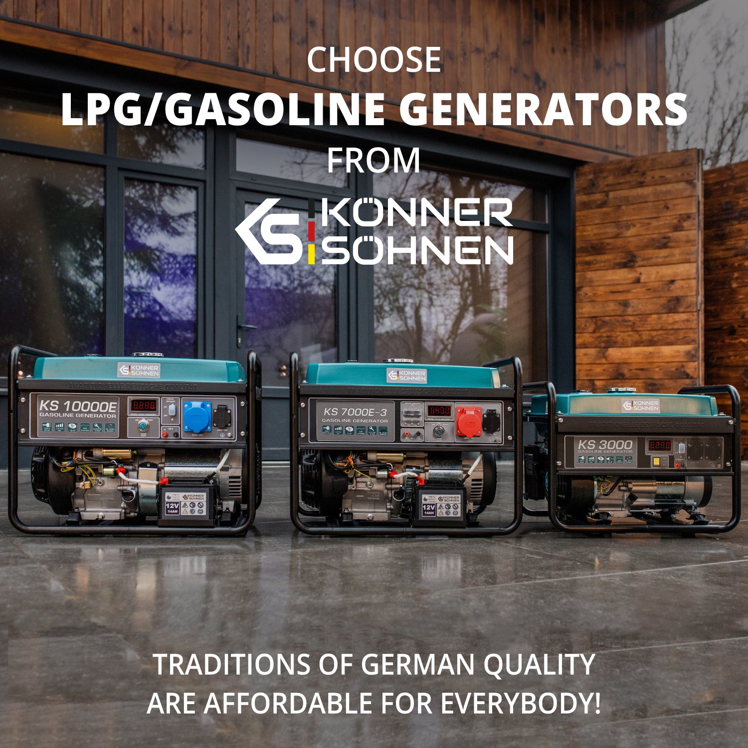 Generador híbrido de gasolina y gas "Könner & Söhnen" KS 3000G