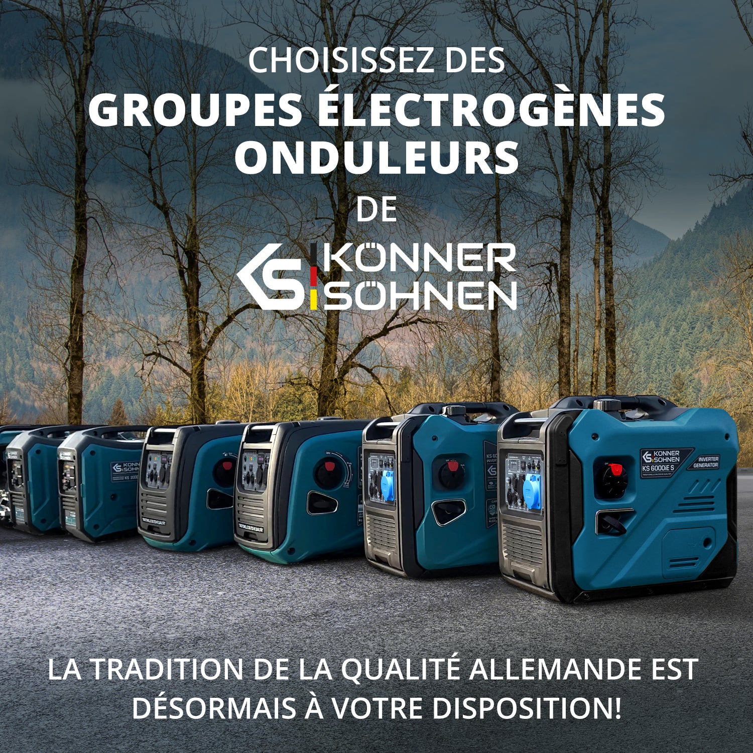 Groupe électrogène-onduleur dans la boîte anti-bruit KS 6000iE S ATS