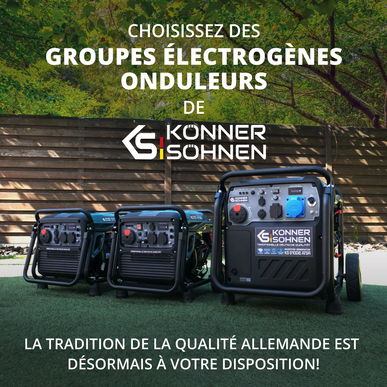 Groupe électrogène à essence-gaz de type inverter KS 8100iEG