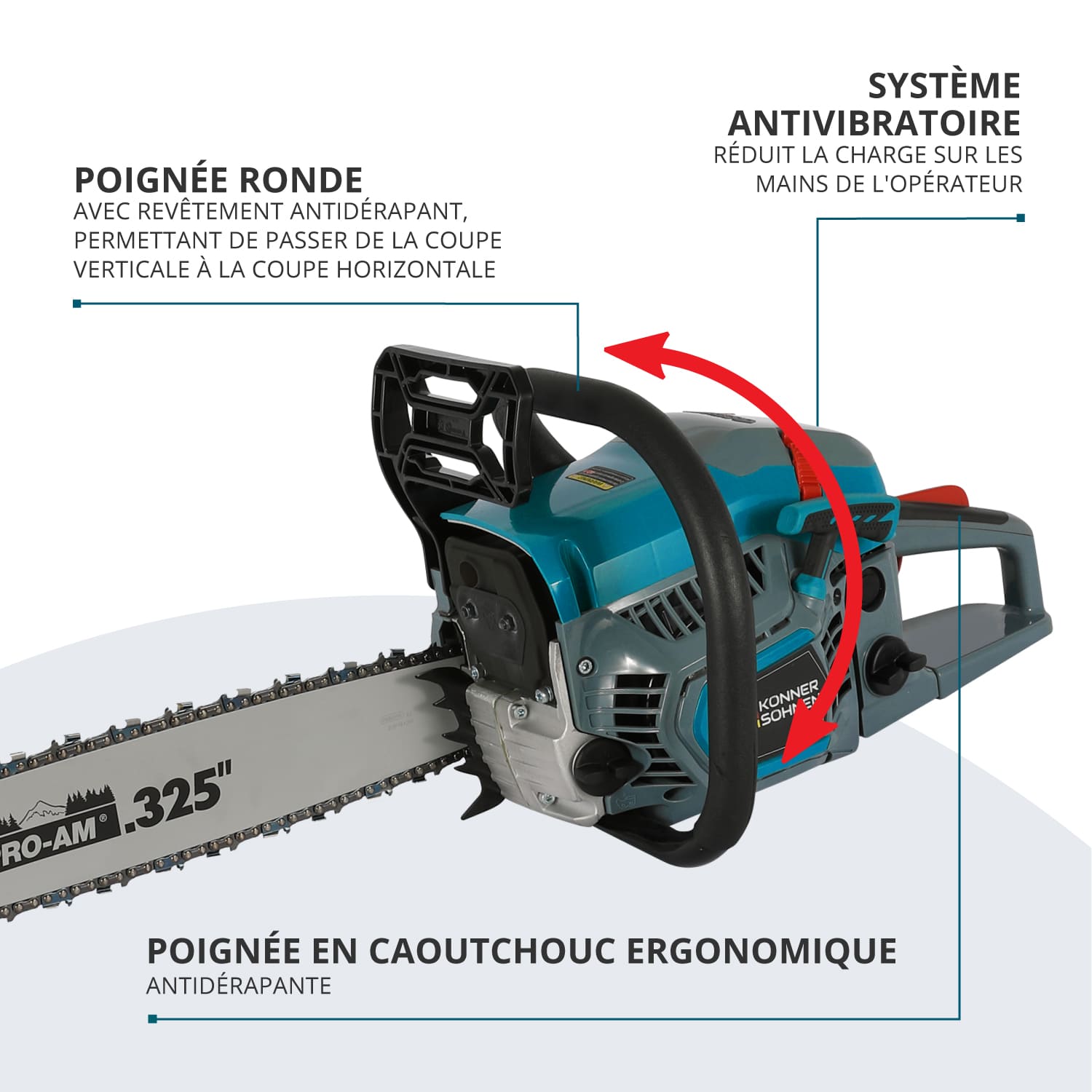 Tronçonneuse à essence KS CS31G-18-1
