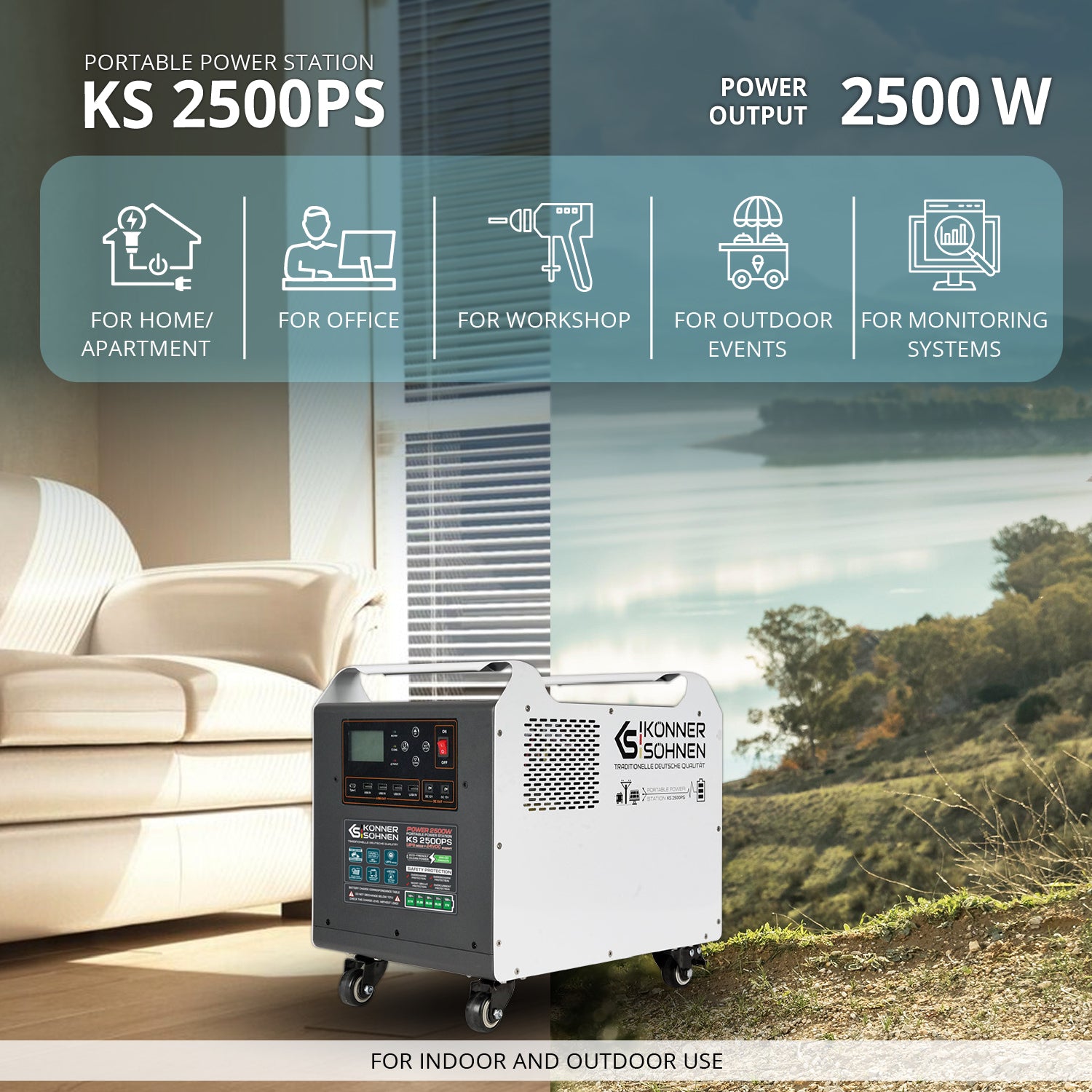 Krachtige krachtcentrale KS 2500PS