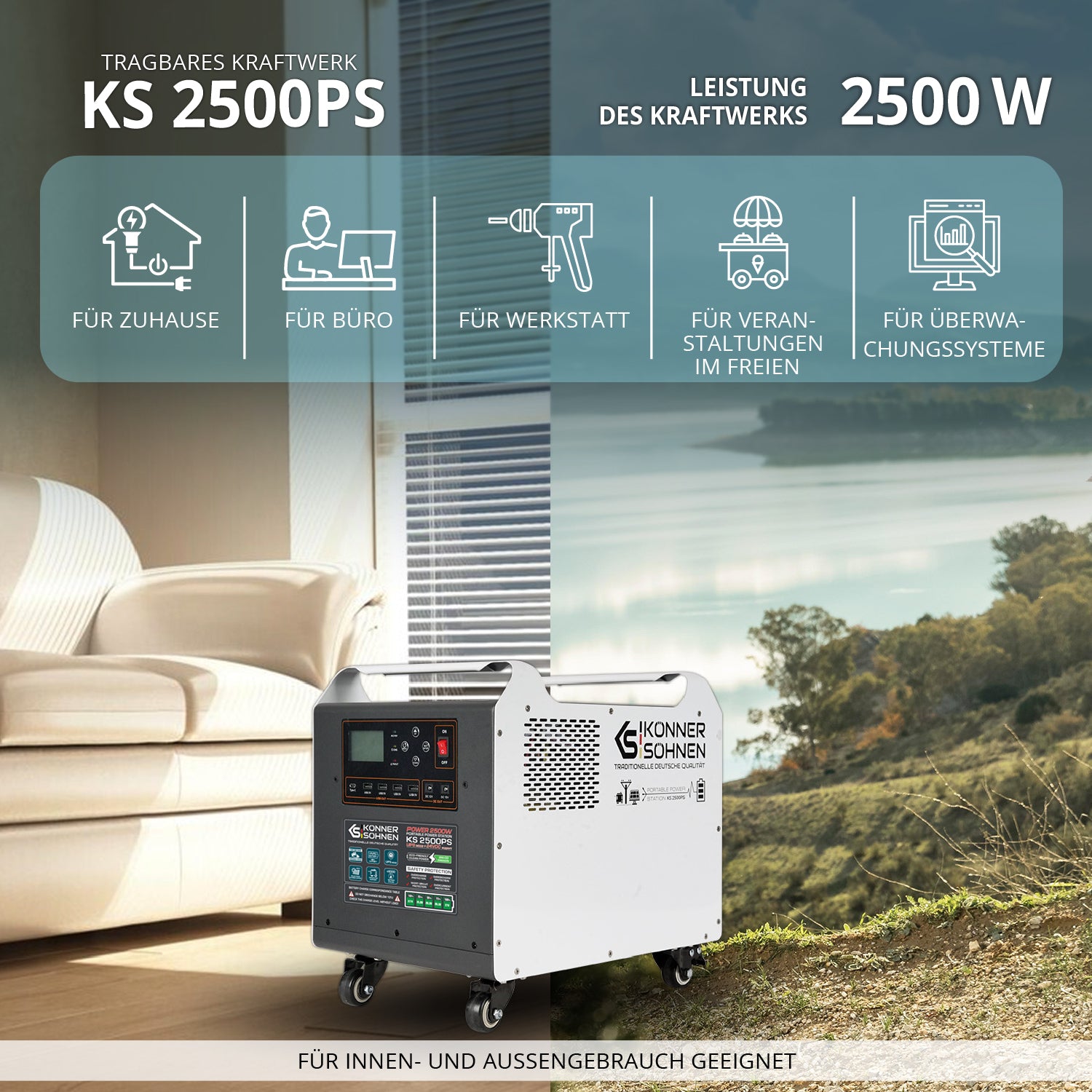 Kraftfuld kraftstation KS 2500PS