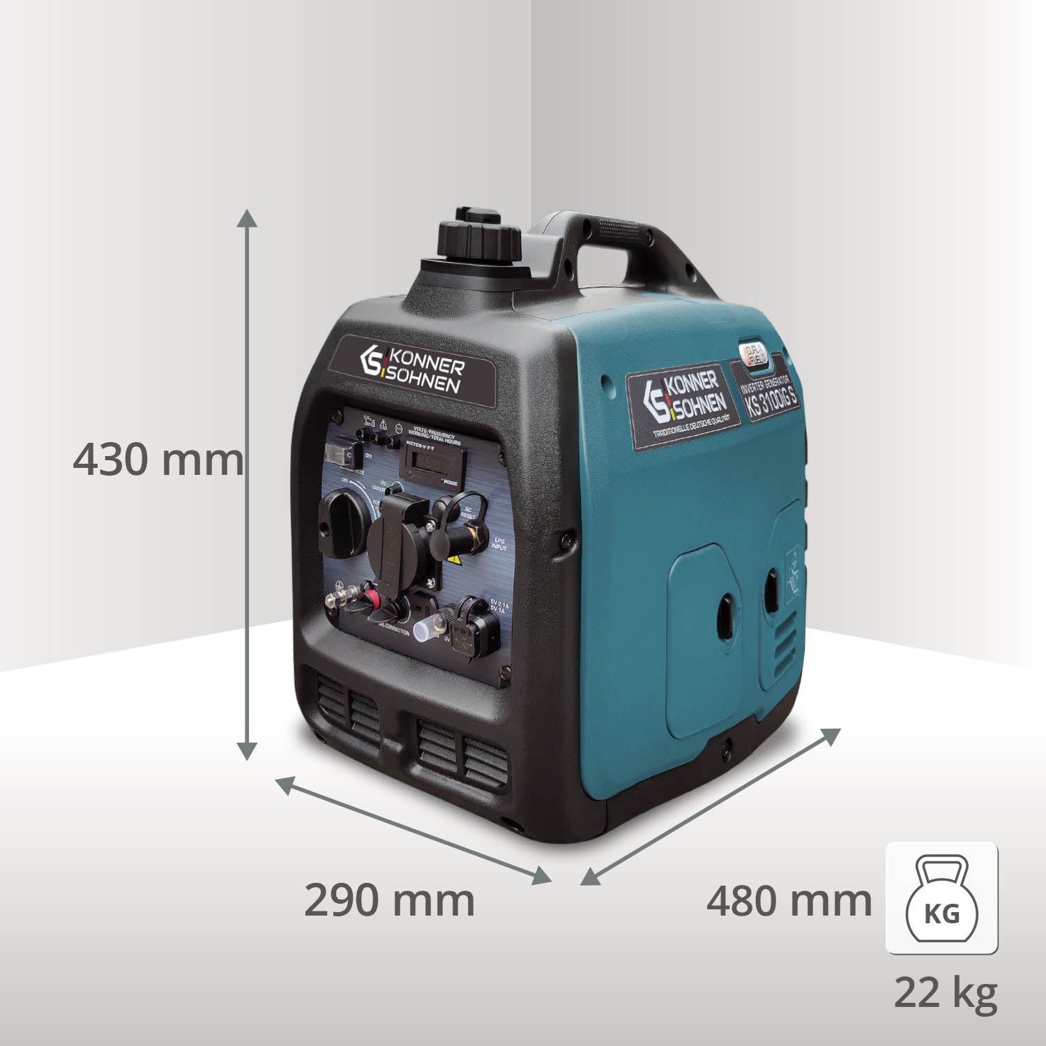 Generador inverter híbrido de gas/gasolina KS 3100iG S