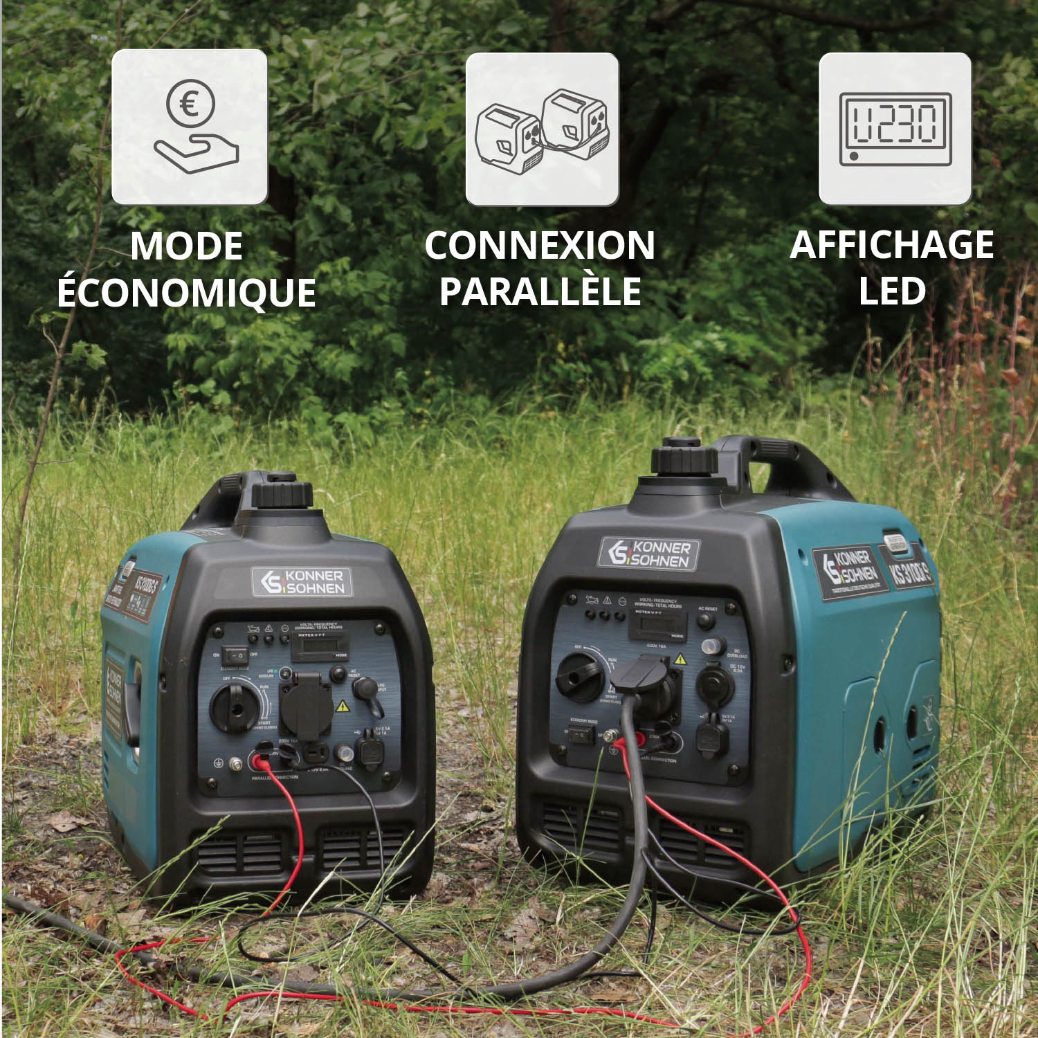 Groupe électrogène-onduleur dans la boîte anti-bruit KS 3100i S