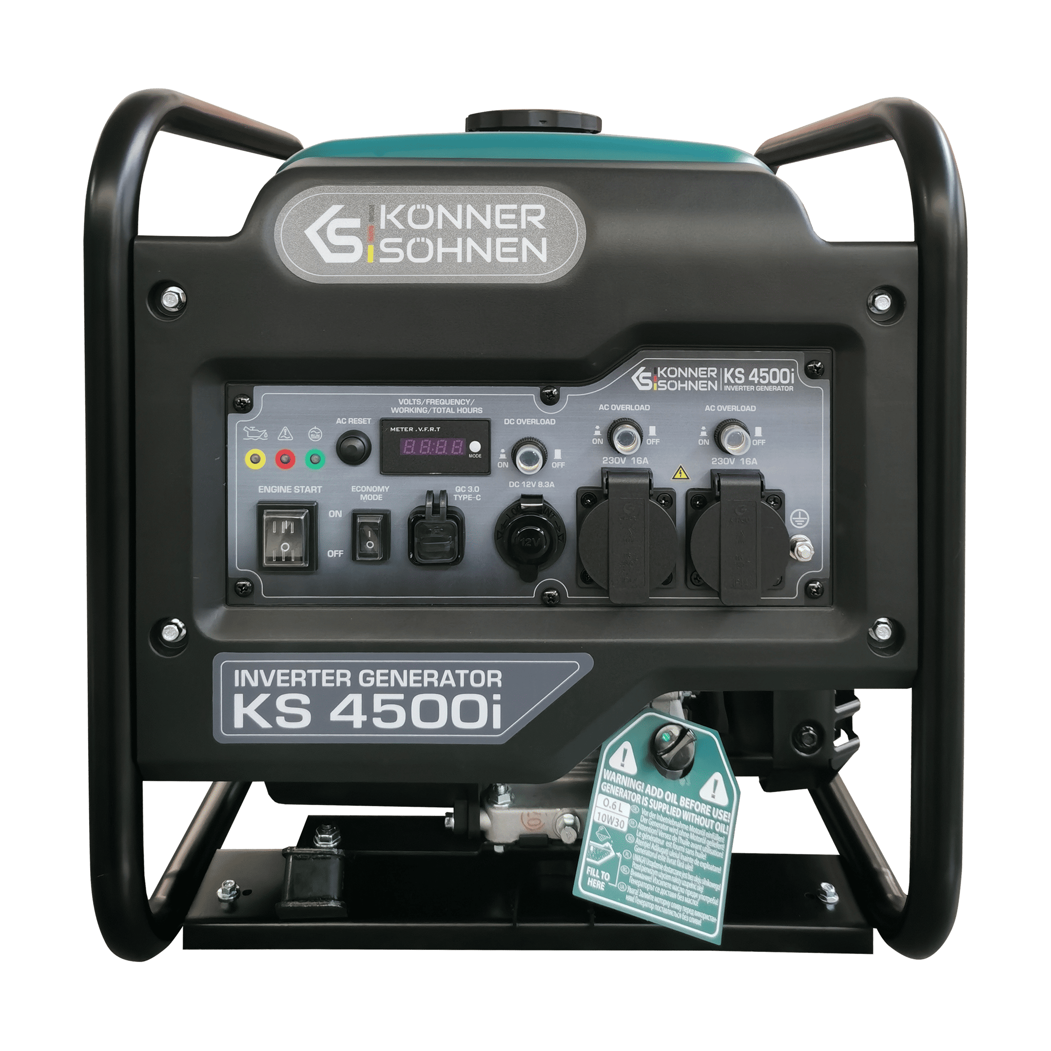 Könner&Söhnen KS 4500i Inverter Generator - 4500W Mit USB & Eco-Modus