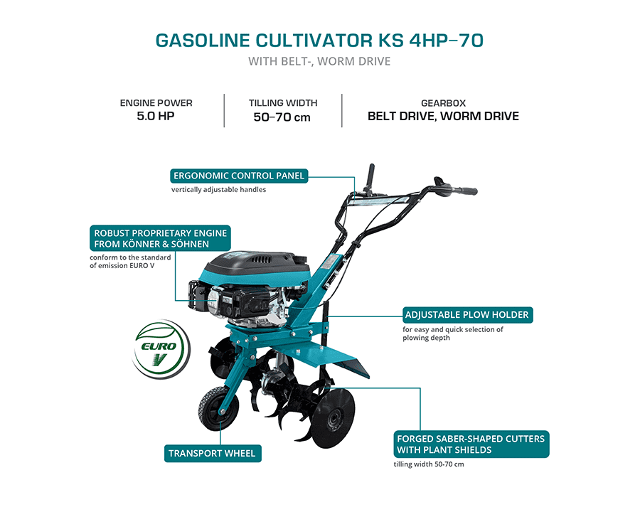 Motoazada de gasolina KS 4HP-70