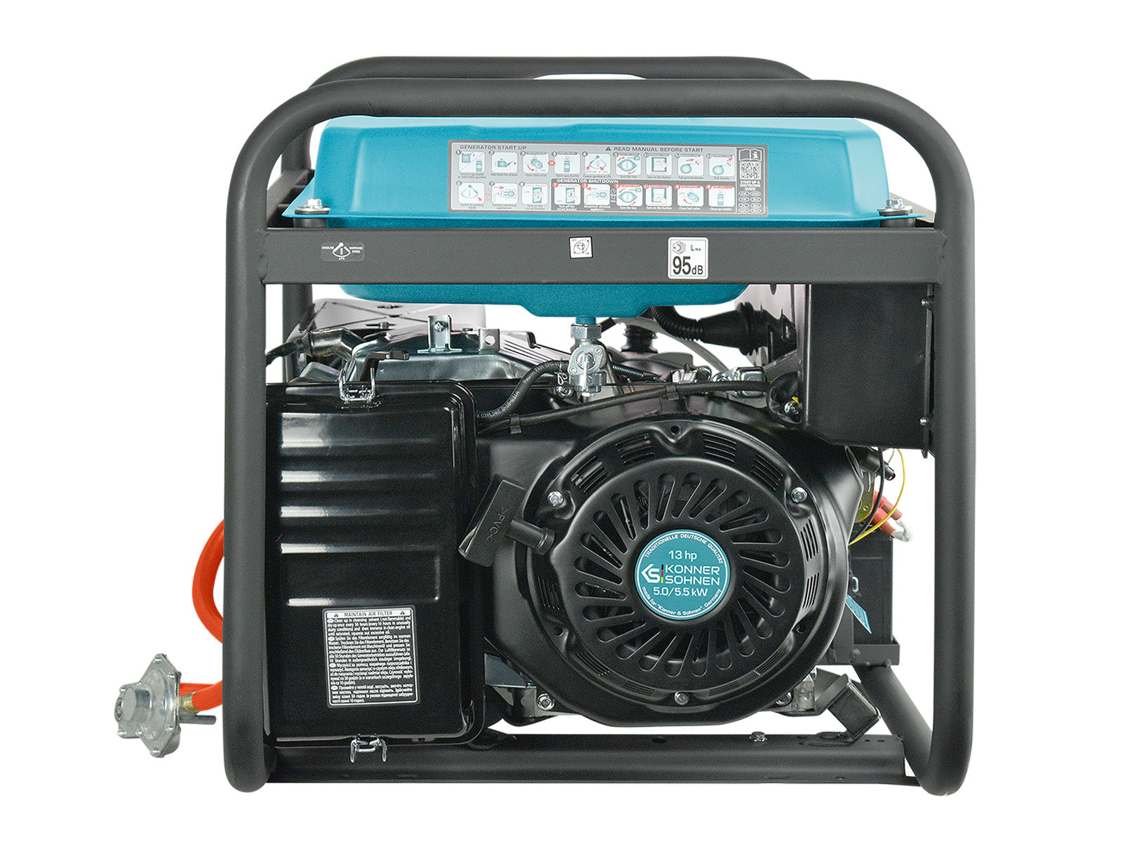 Generador híbrido de gasolina y gas "Könner & Söhnen" KS 7000E G