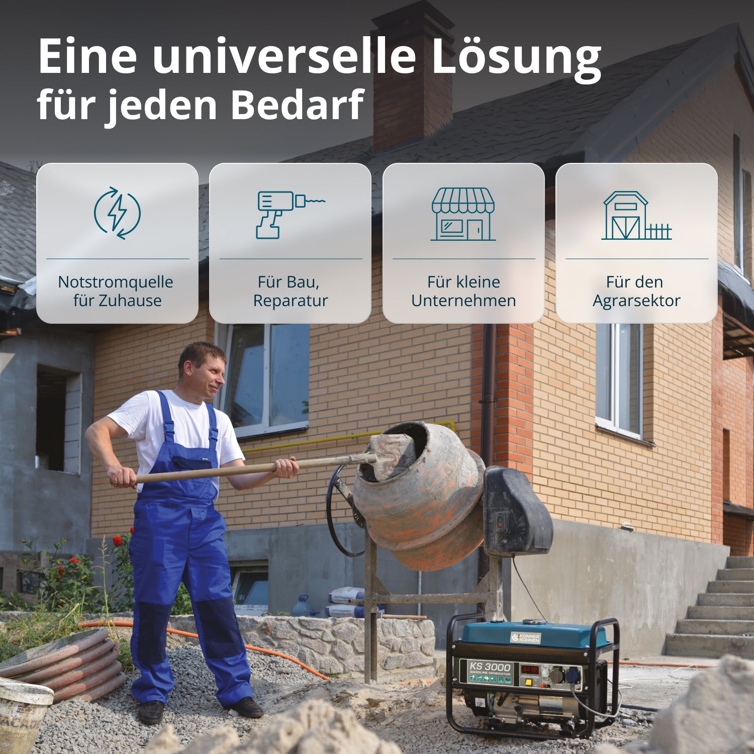 Benzinski generator „Könner & Söhnen“ KS 3000