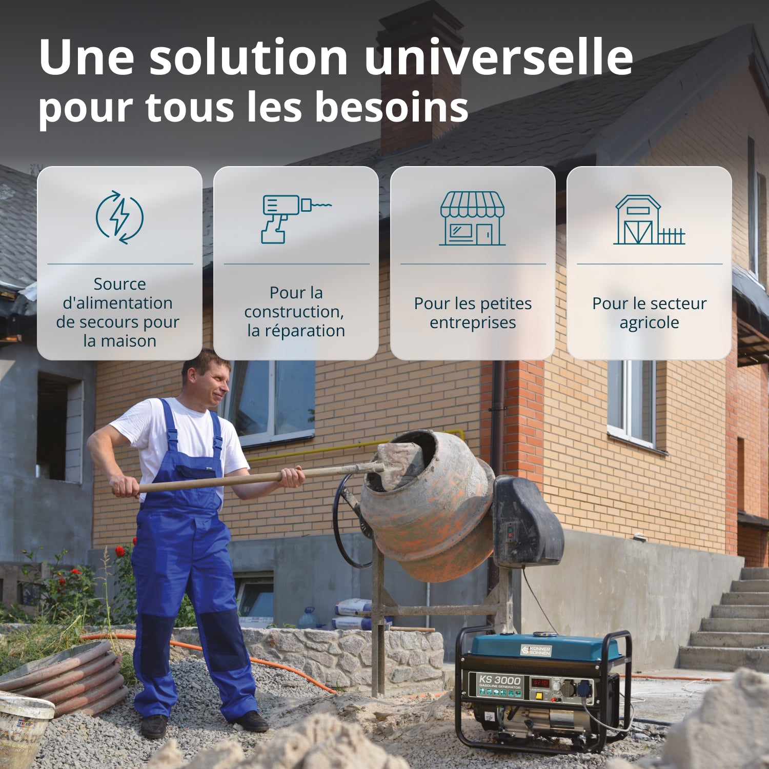 Groupe électrogène à essence "Könner & Söhnen" KS 3000