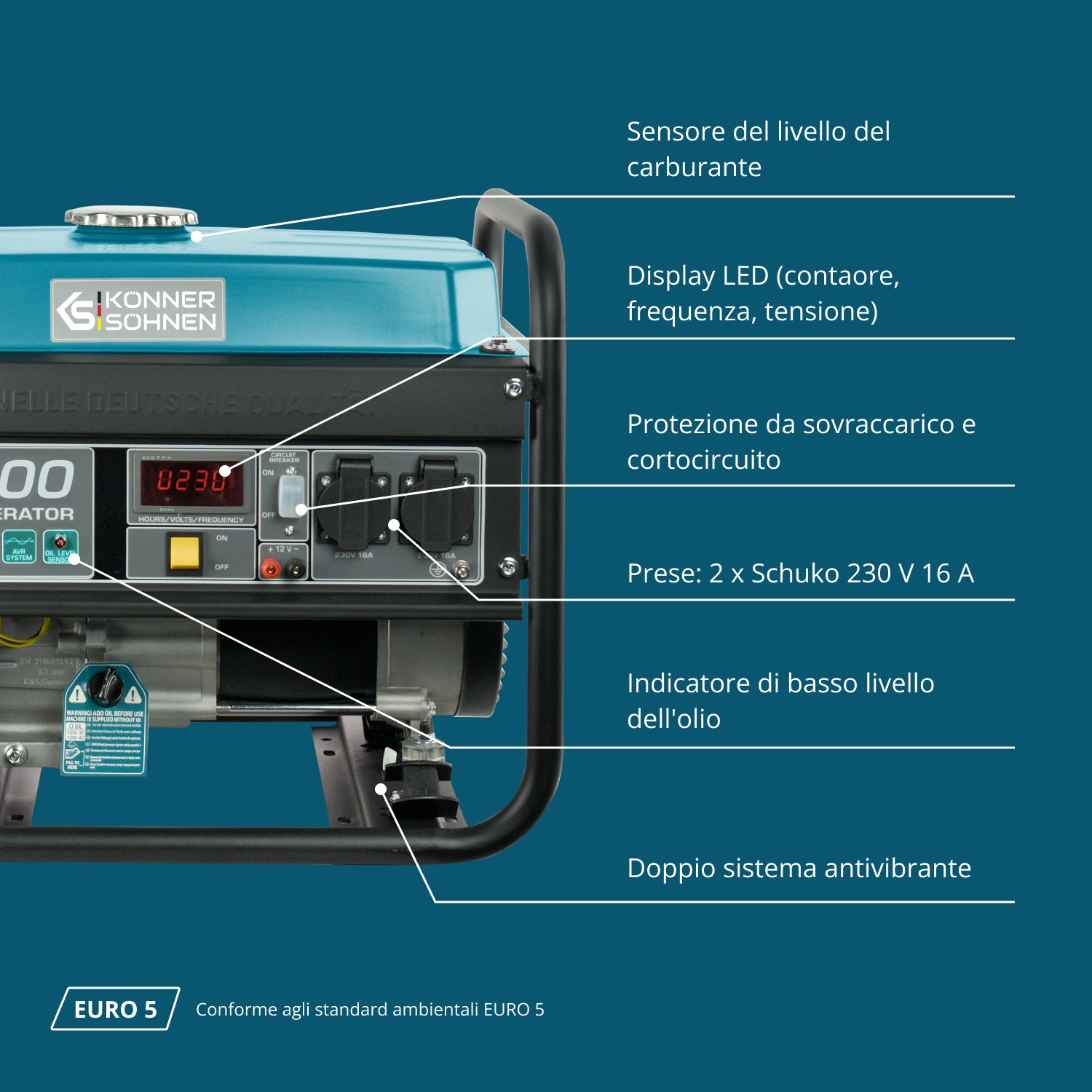 Generatore a benzina "Könner & Söhnen" KS 3000