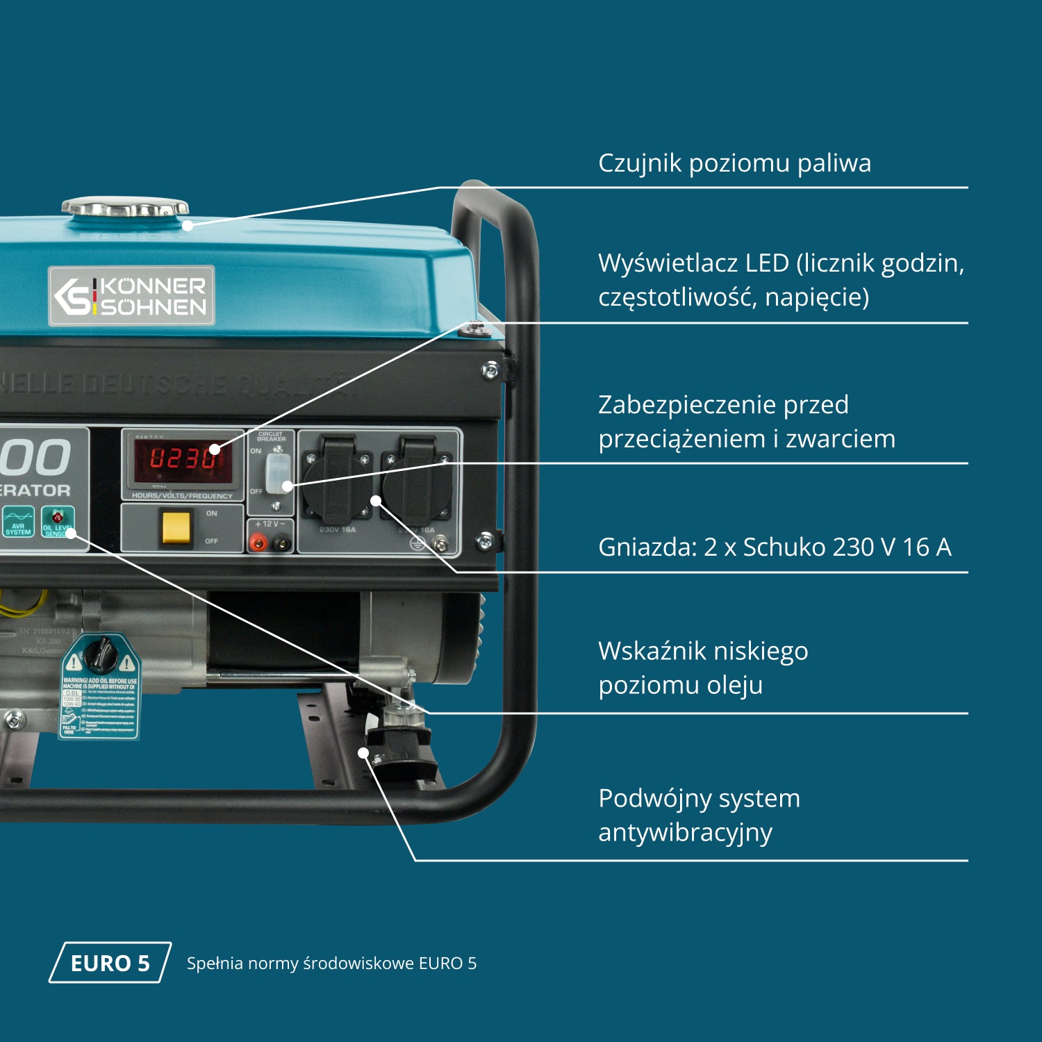 Generator benzynowy „Könner & Söhnen” KS 3000