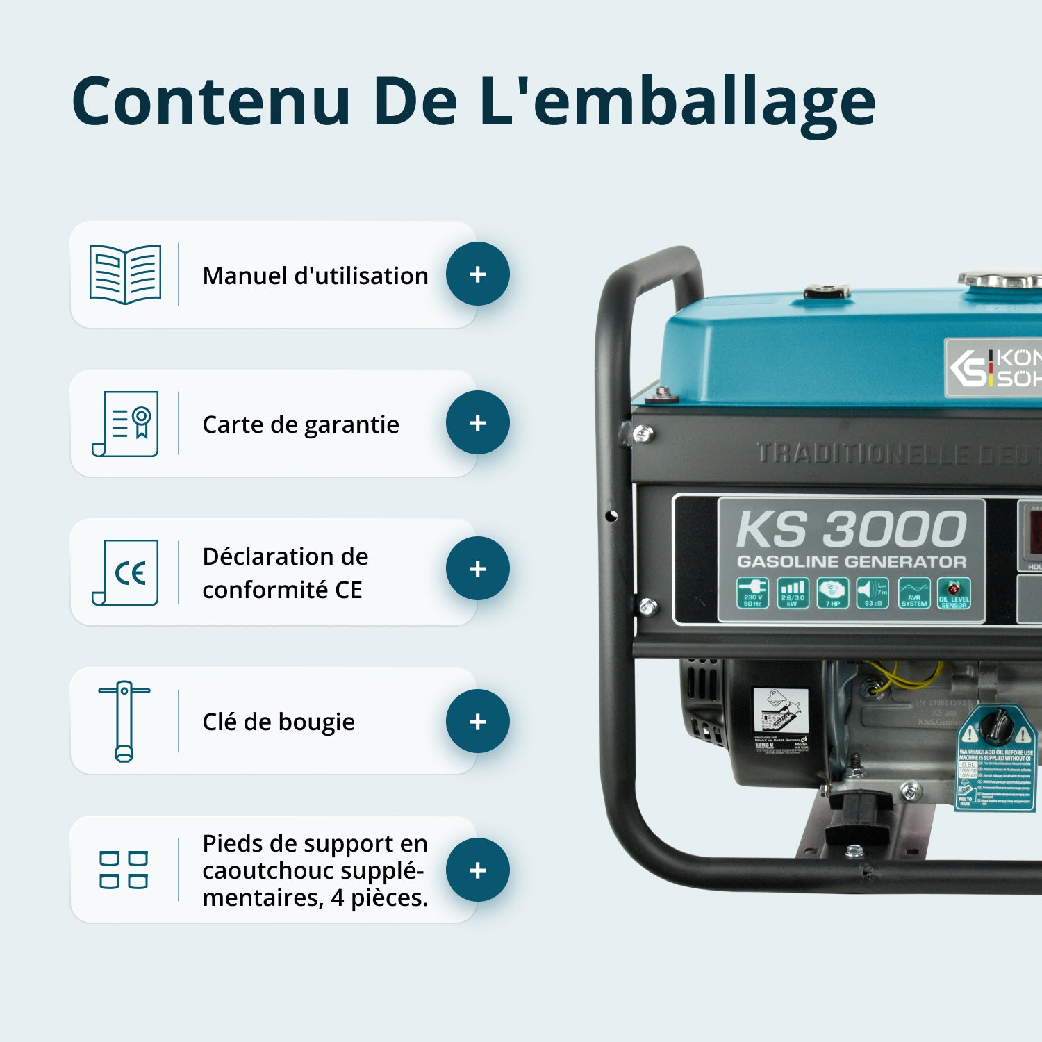 Groupe électrogène à essence "Könner & Söhnen" KS 3000