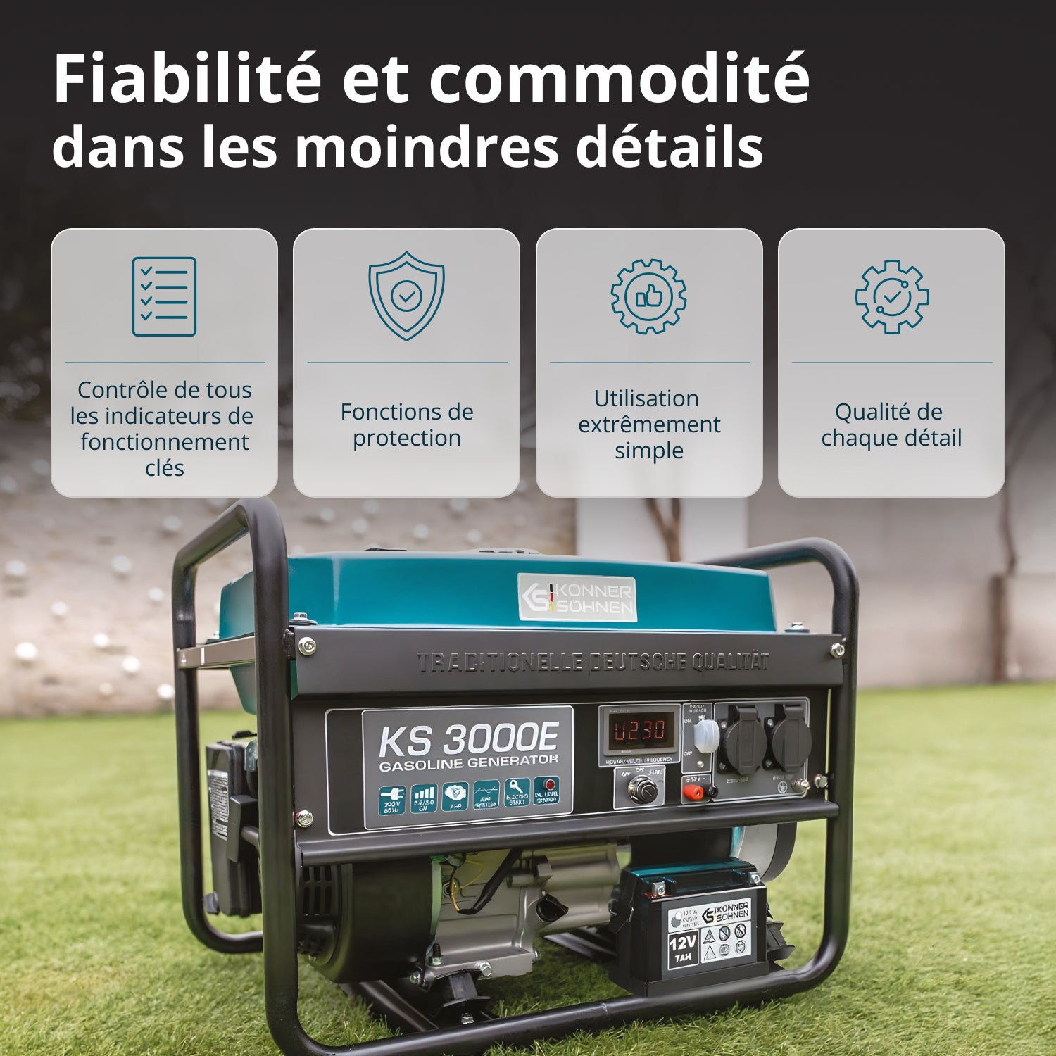 Groupe électrogène à essence "Könner & Söhnen" KS 3000E