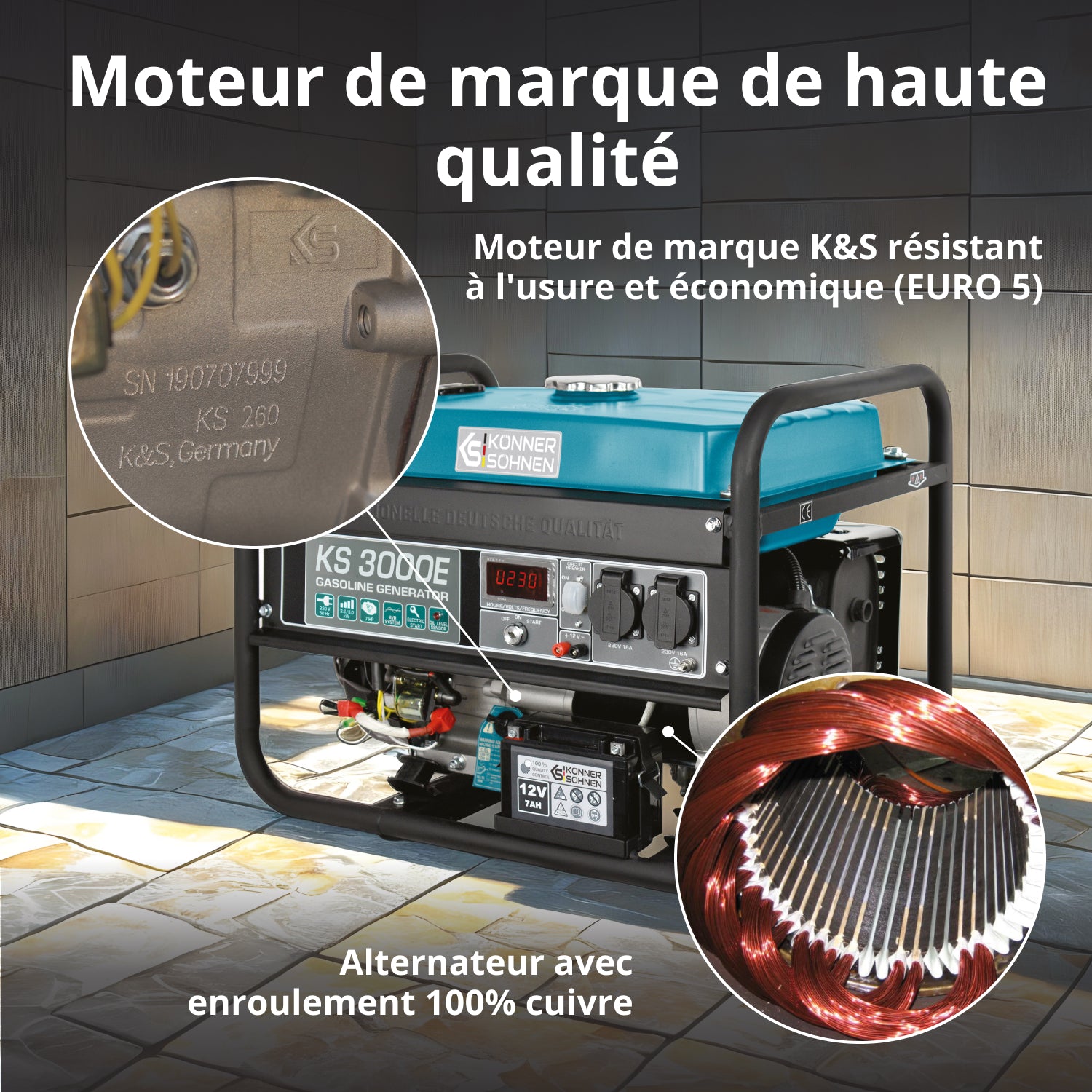 Groupe électrogène à essence "Könner & Söhnen" KS 3000E