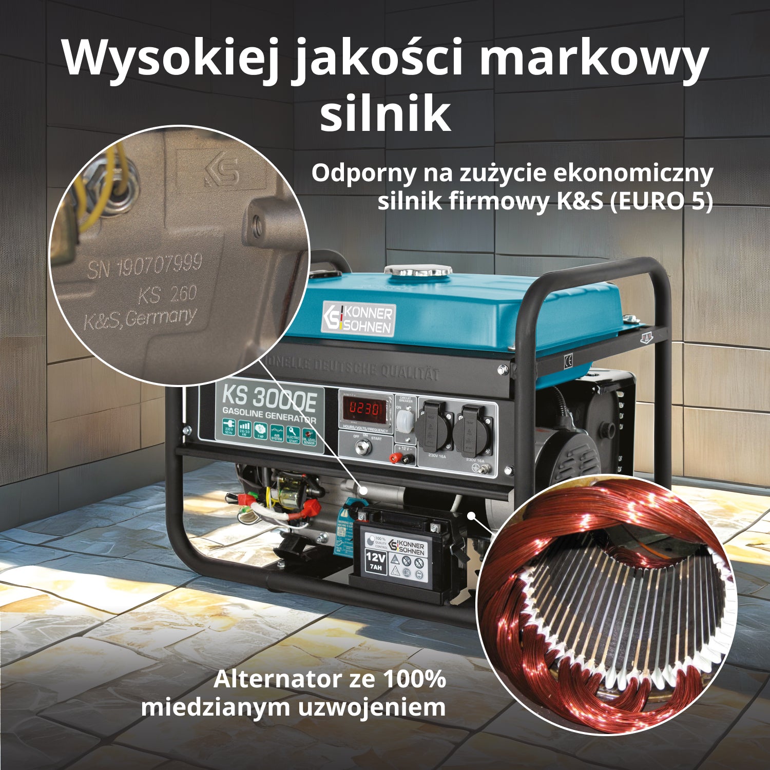 Generator benzynowy „Könner & Söhnen” KS 3000E