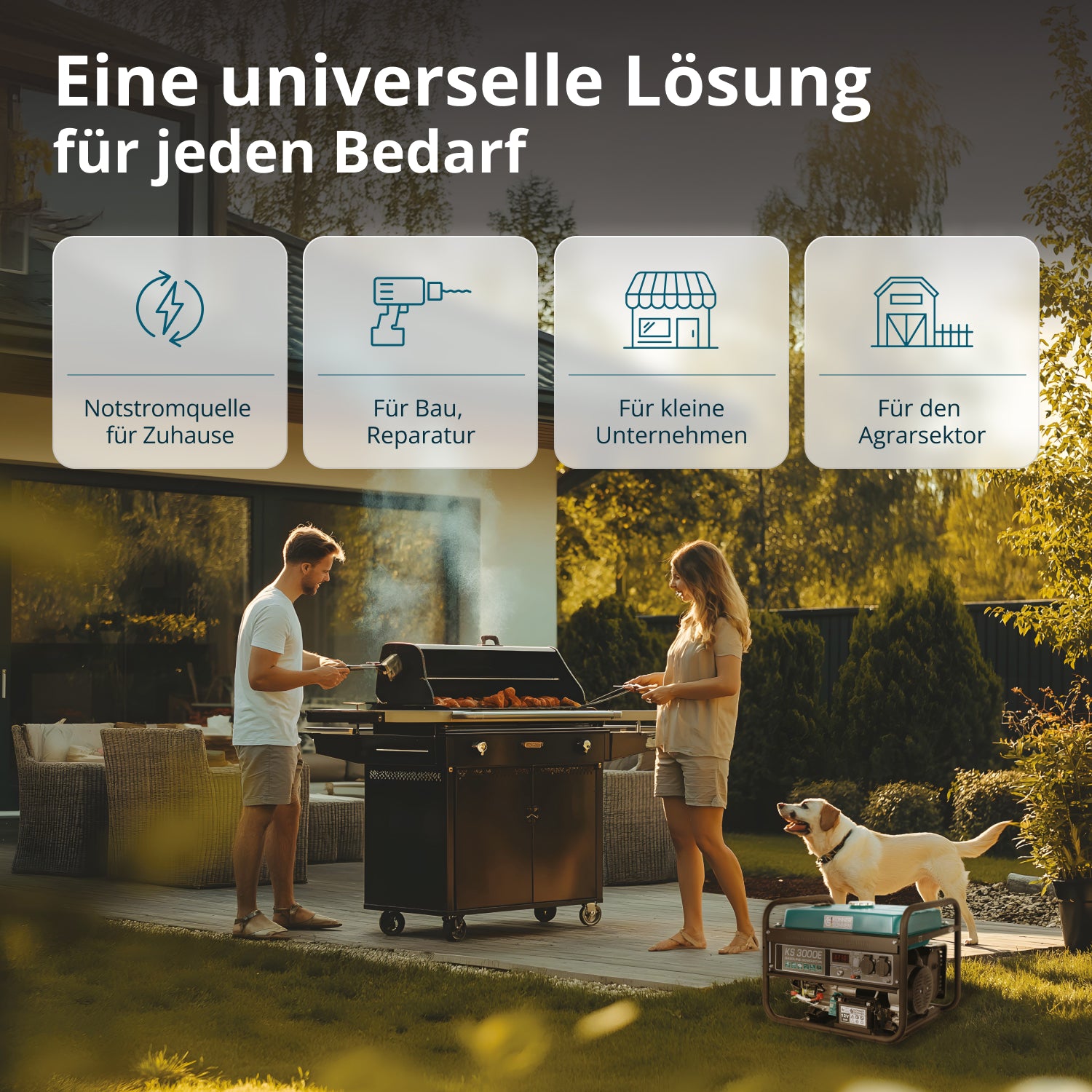 Bensinaggregat "Könner & Söhnen" KS 3000E