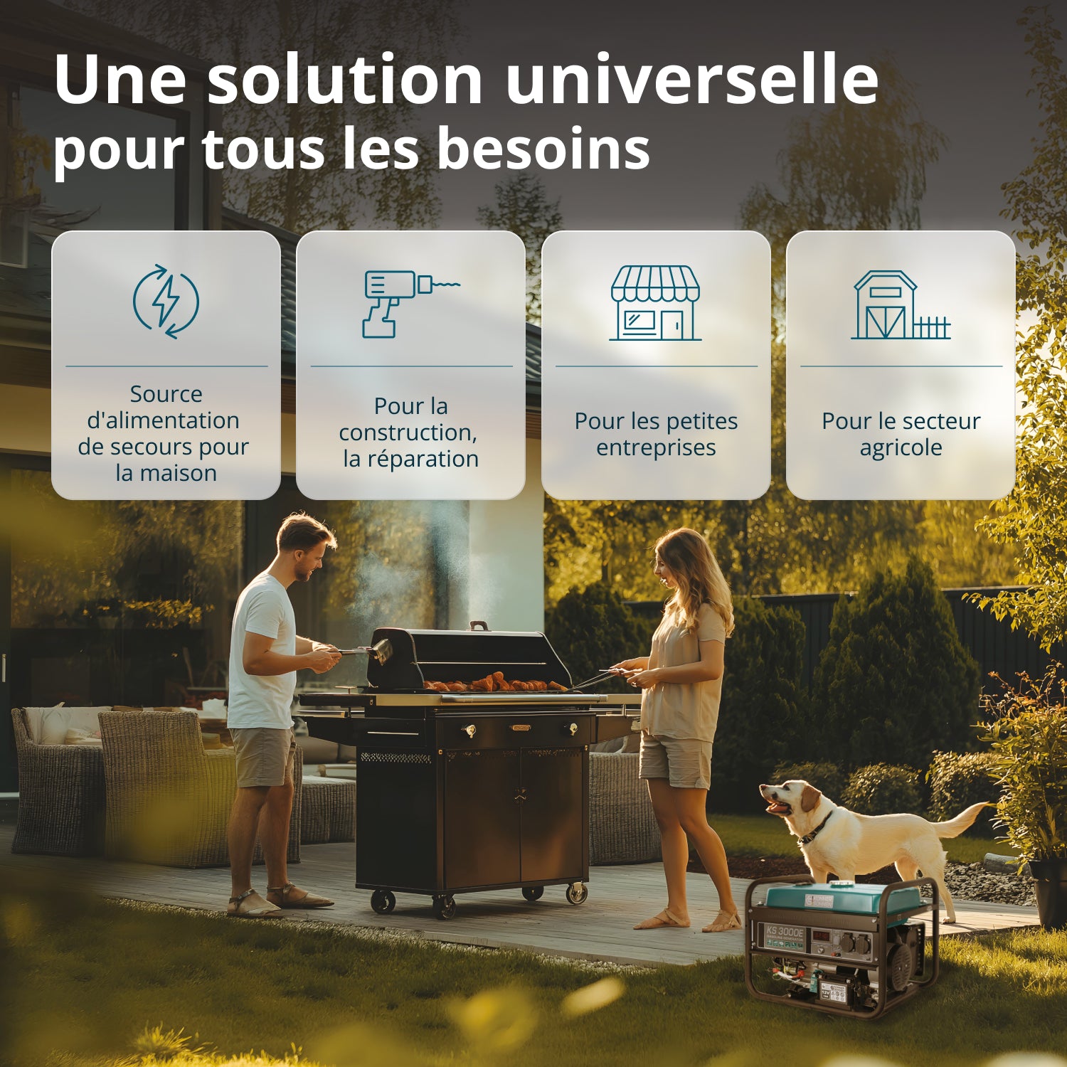 Groupe électrogène à essence "Könner & Söhnen" KS 3000E