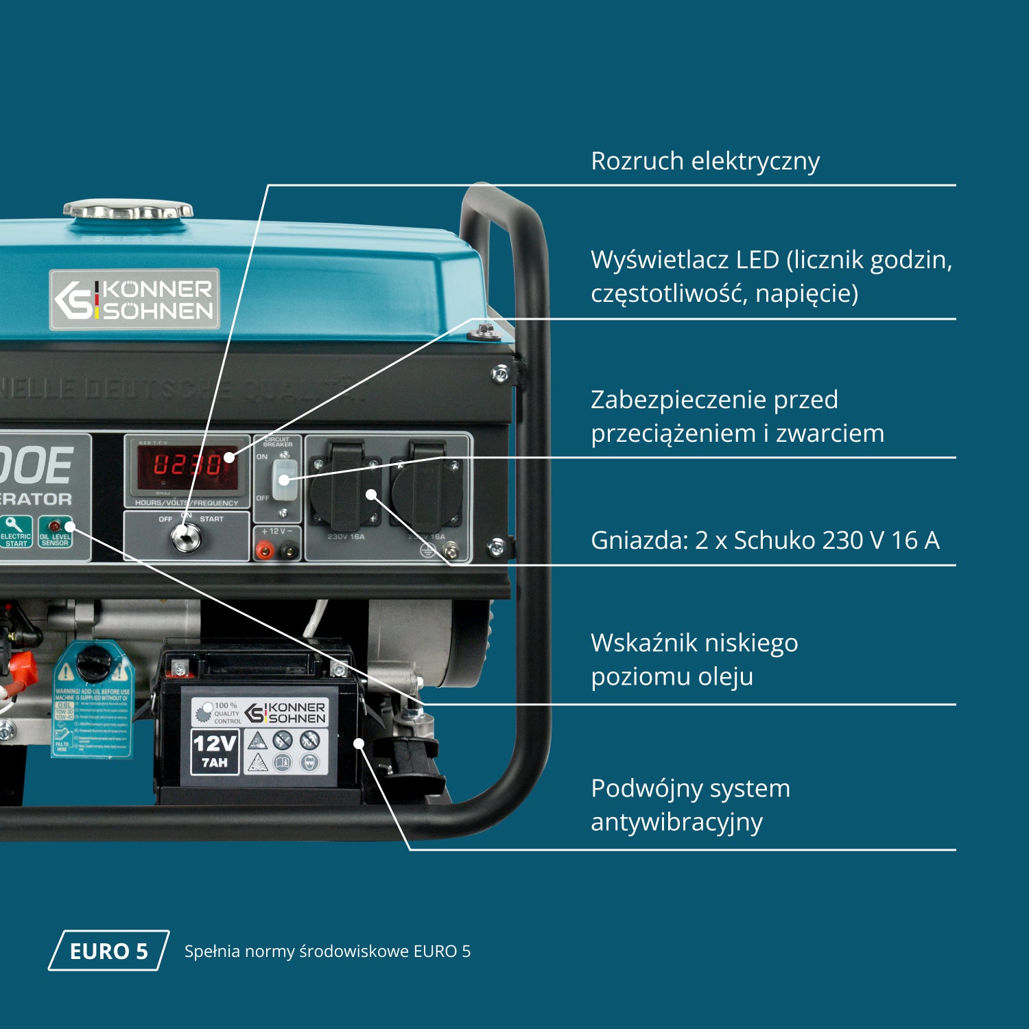 Generator benzynowy „Könner & Söhnen” KS 3000E