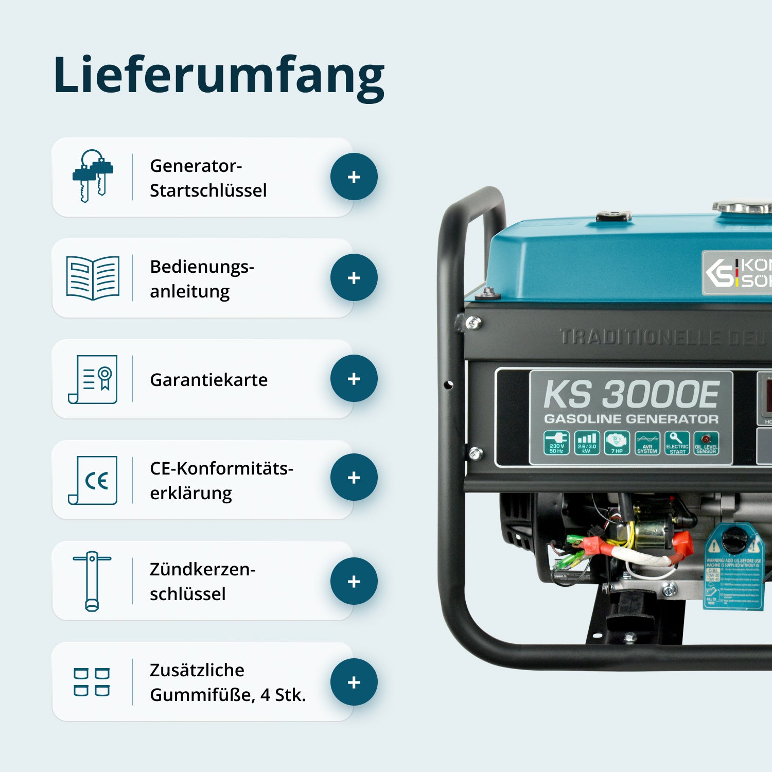 Bensinaggregat "Könner & Söhnen" KS 3000E