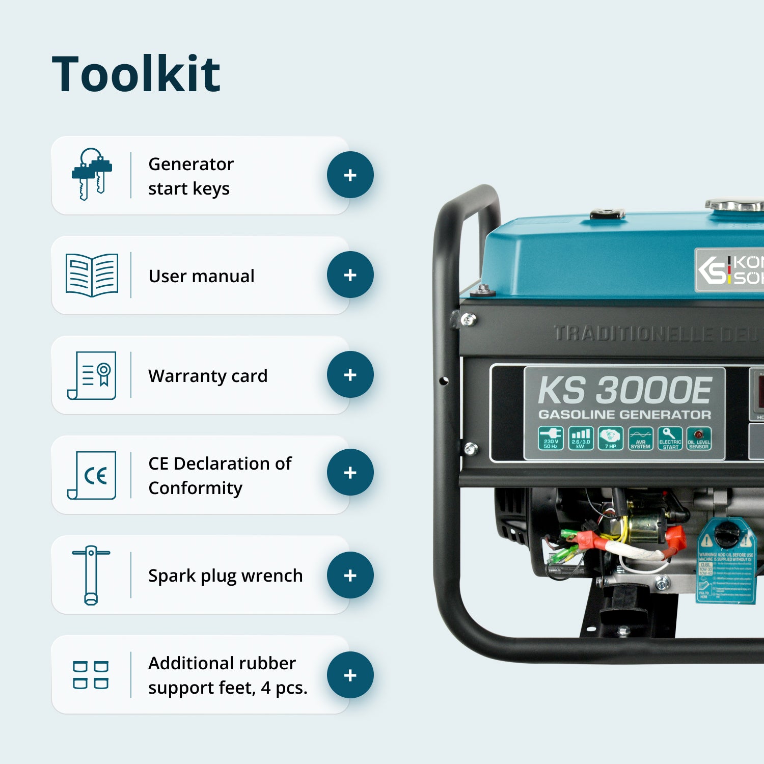 Gasoline generator "Könner & Söhnen" KS 3000E