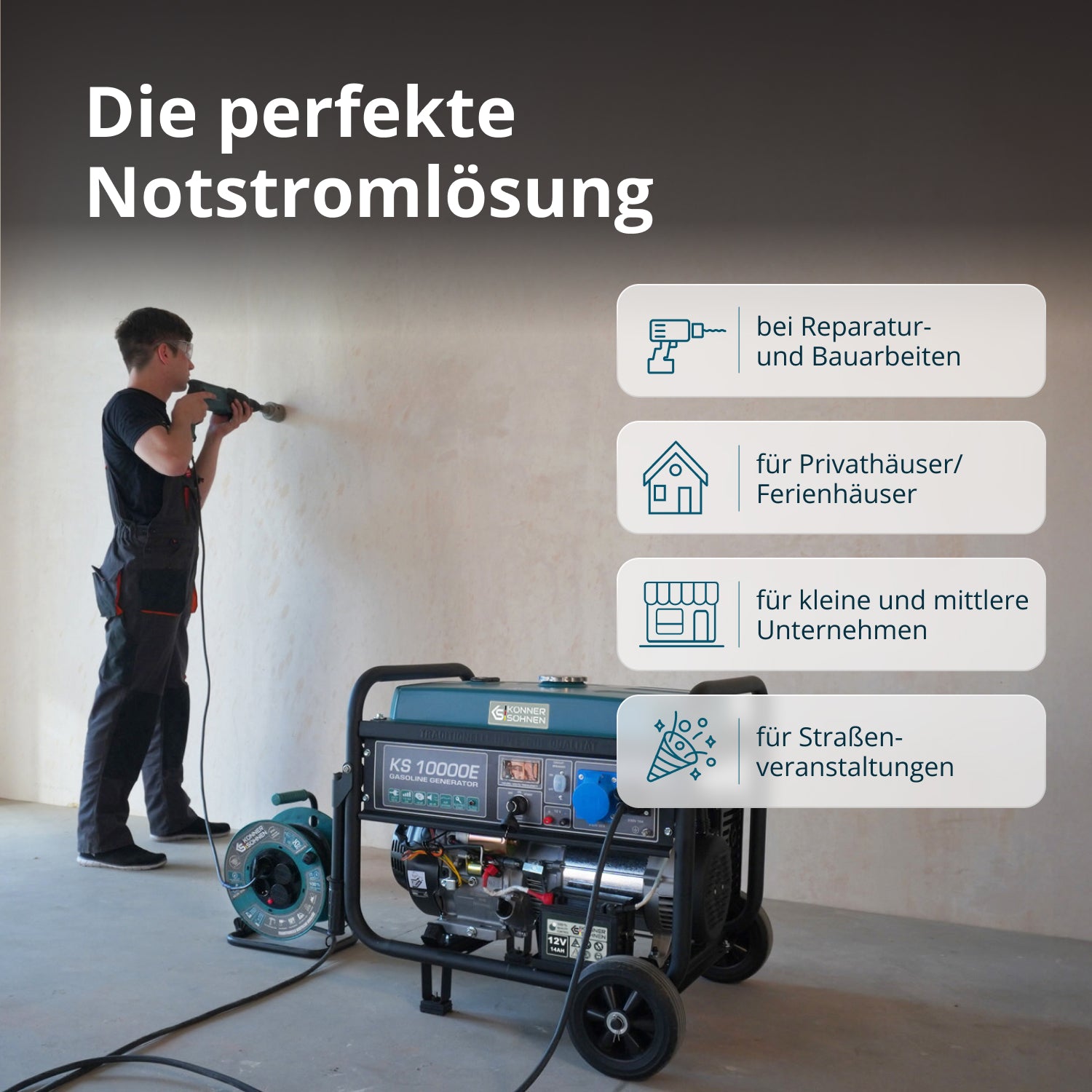 Γεννήτρια βενζίνης «Könner & Söhnen» KS 10000E