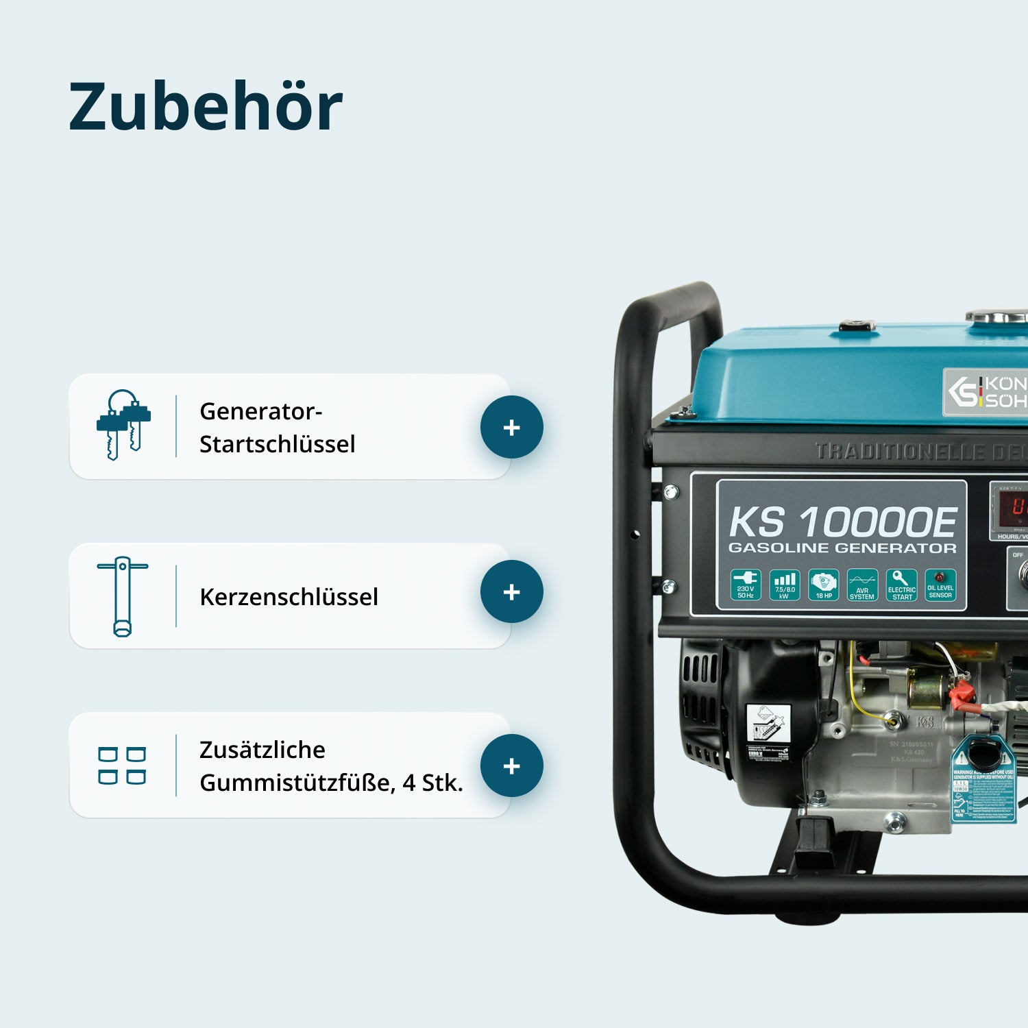 Γεννήτρια βενζίνης «Könner & Söhnen» KS 10000E