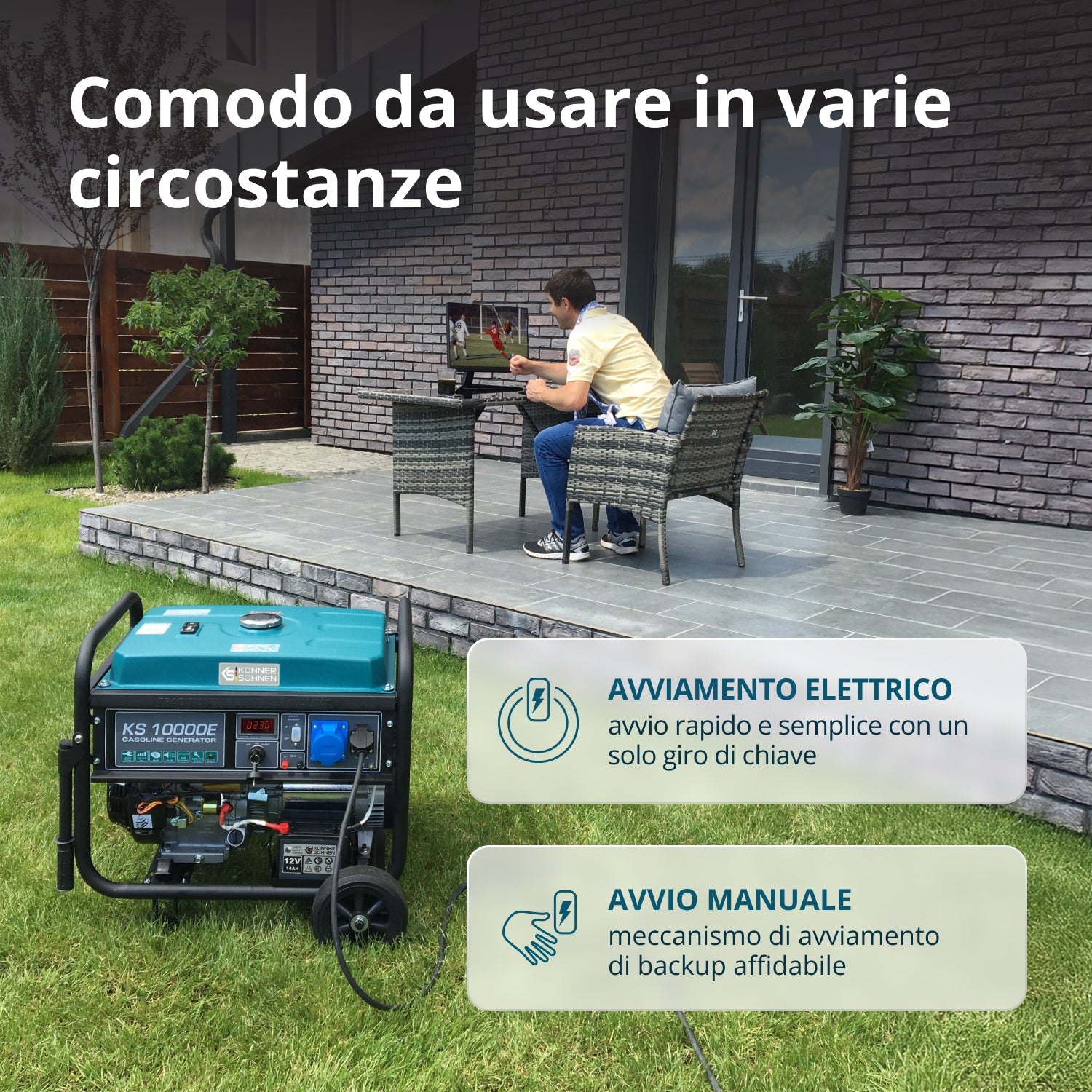 Generatore a benzina "Könner & Söhnen" KS 10000E