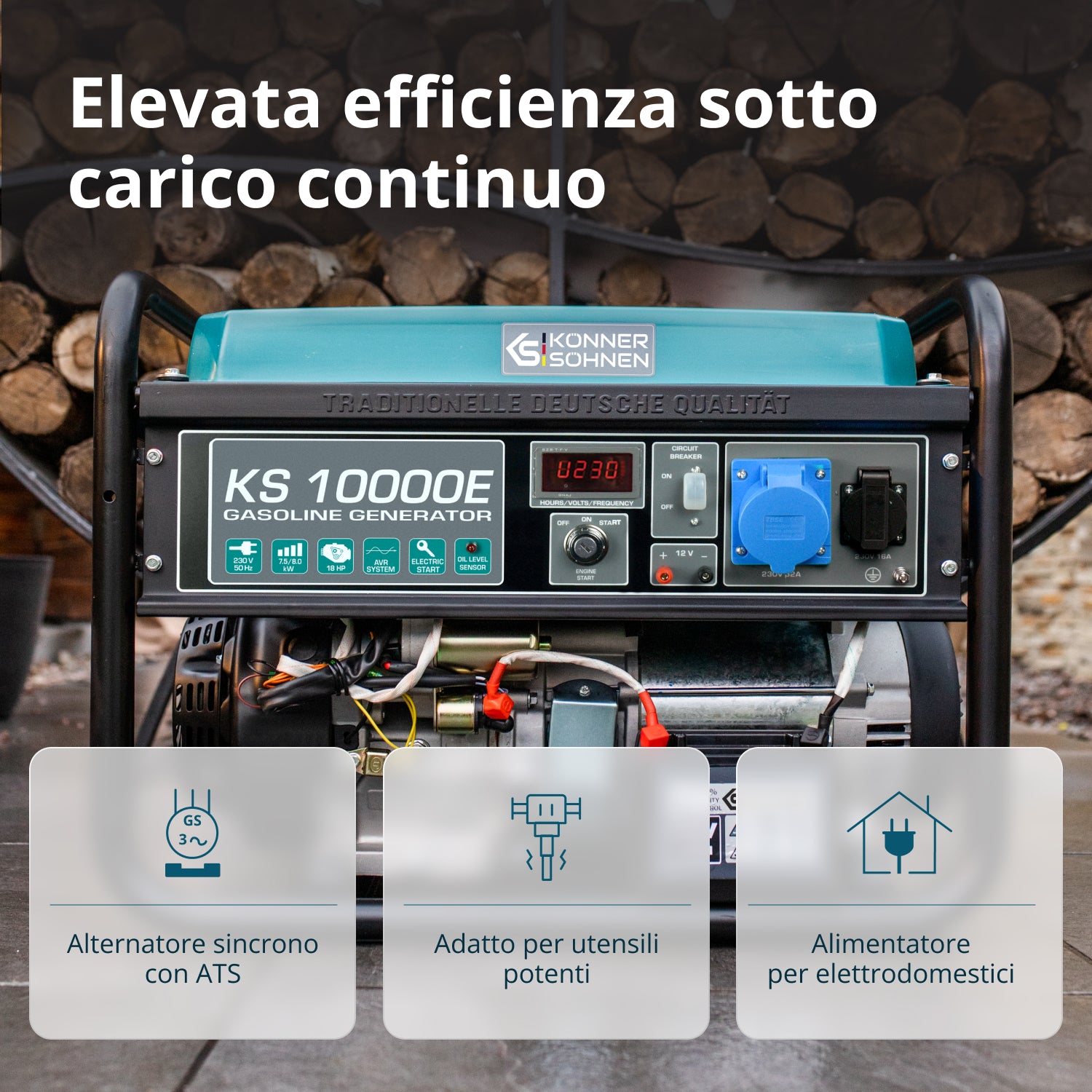Generatore a benzina "Könner & Söhnen" KS 10000E