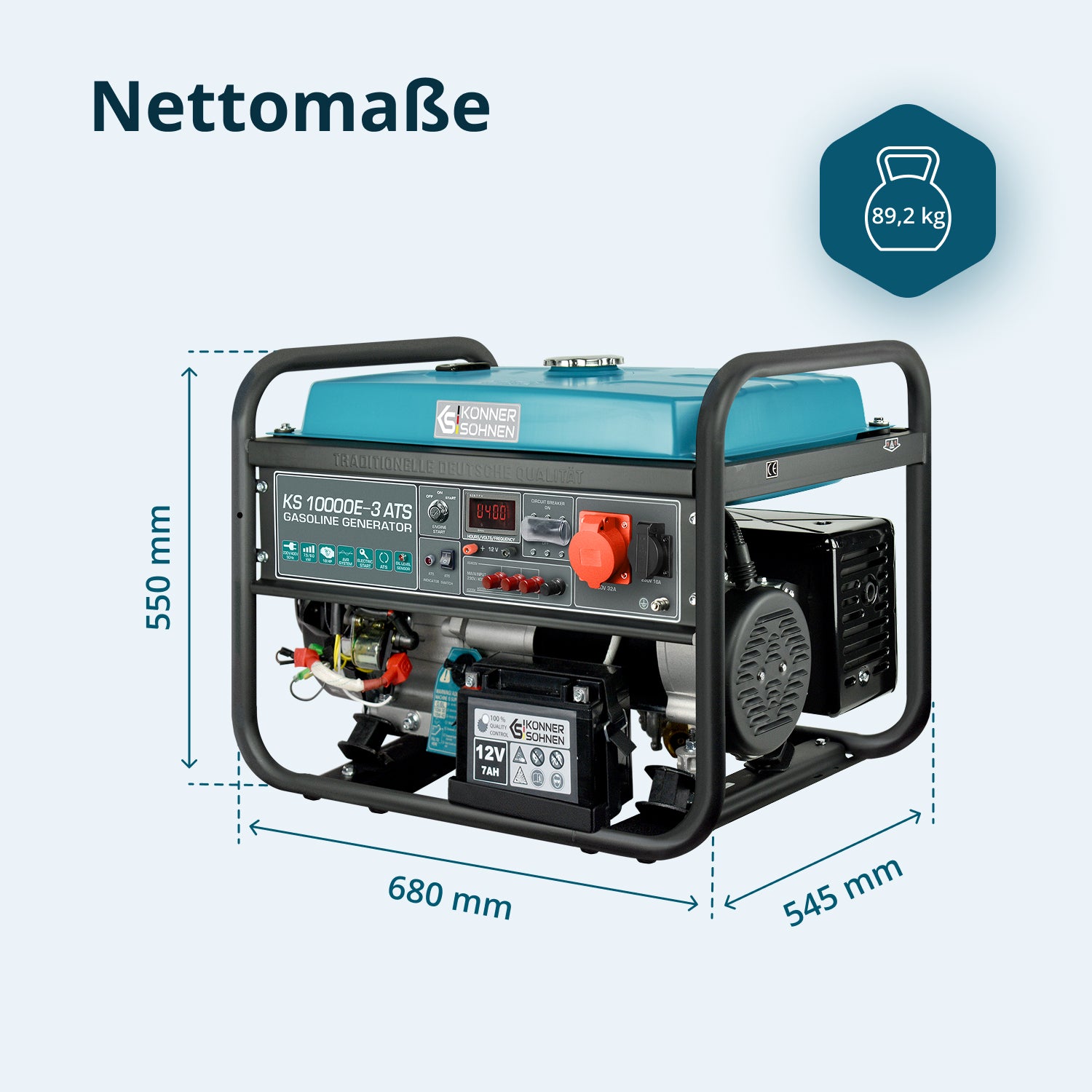 Benzingenerator "Könner & Söhnen" KS 10000E-3 ATS