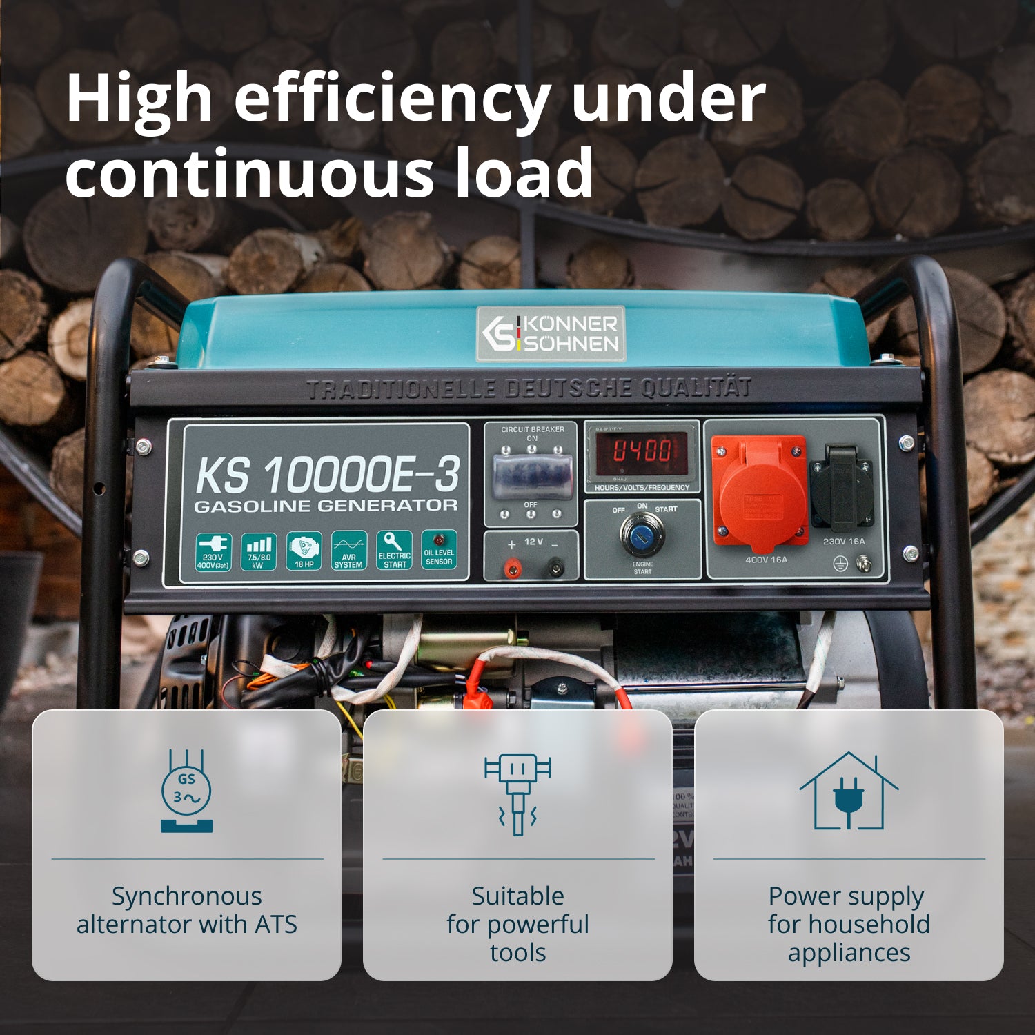 Benzínový generátor „Könner & Söhnen“ KS 10000E-3