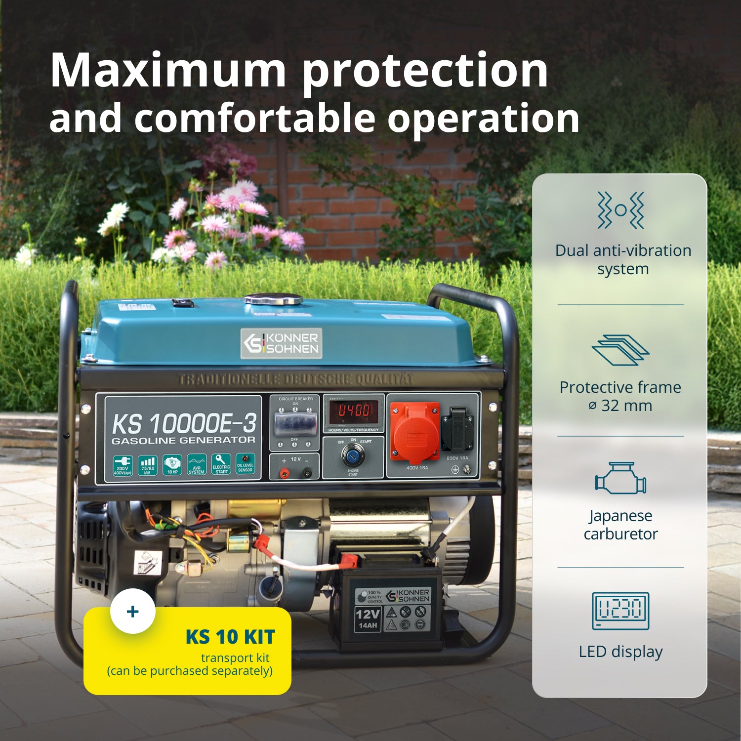 Benzínový generátor „Könner & Söhnen“ KS 10000E-3