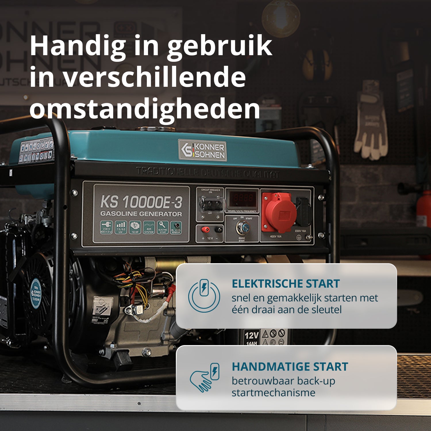 Benzinegenerator "Könner & Söhnen" KS 10000E-3