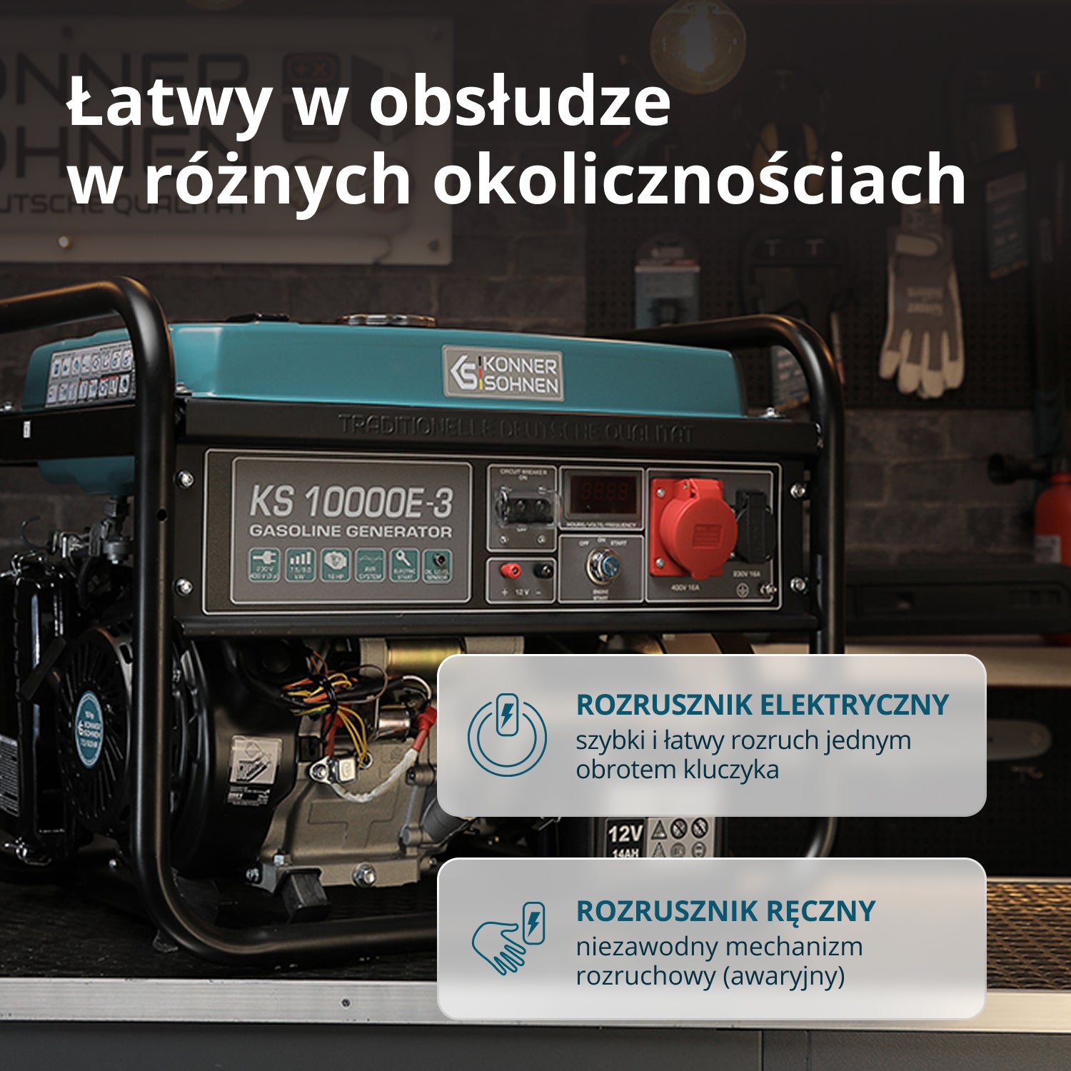 Generator benzynowy „Könner & Söhnen” KS 10000E-3