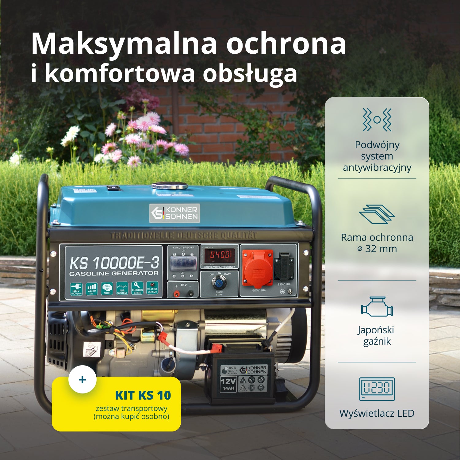 Generator benzynowy „Könner & Söhnen” KS 10000E-3