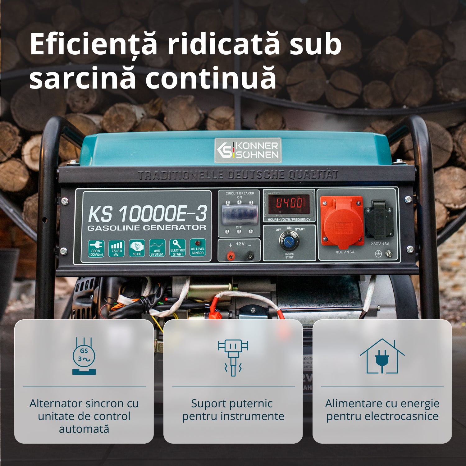 Generator pe benzină „Könner & Söhnen” KS 10000E-3