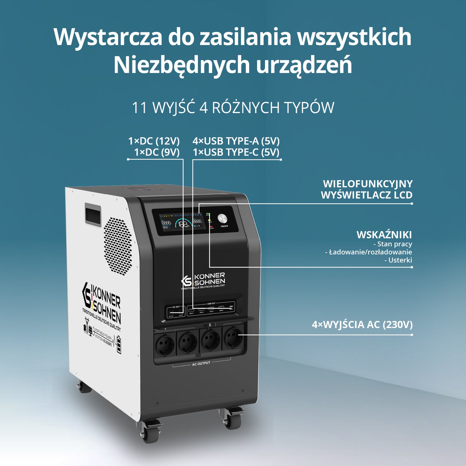 Przenośna stacja zasilania 3 w 1 KS 3000PS