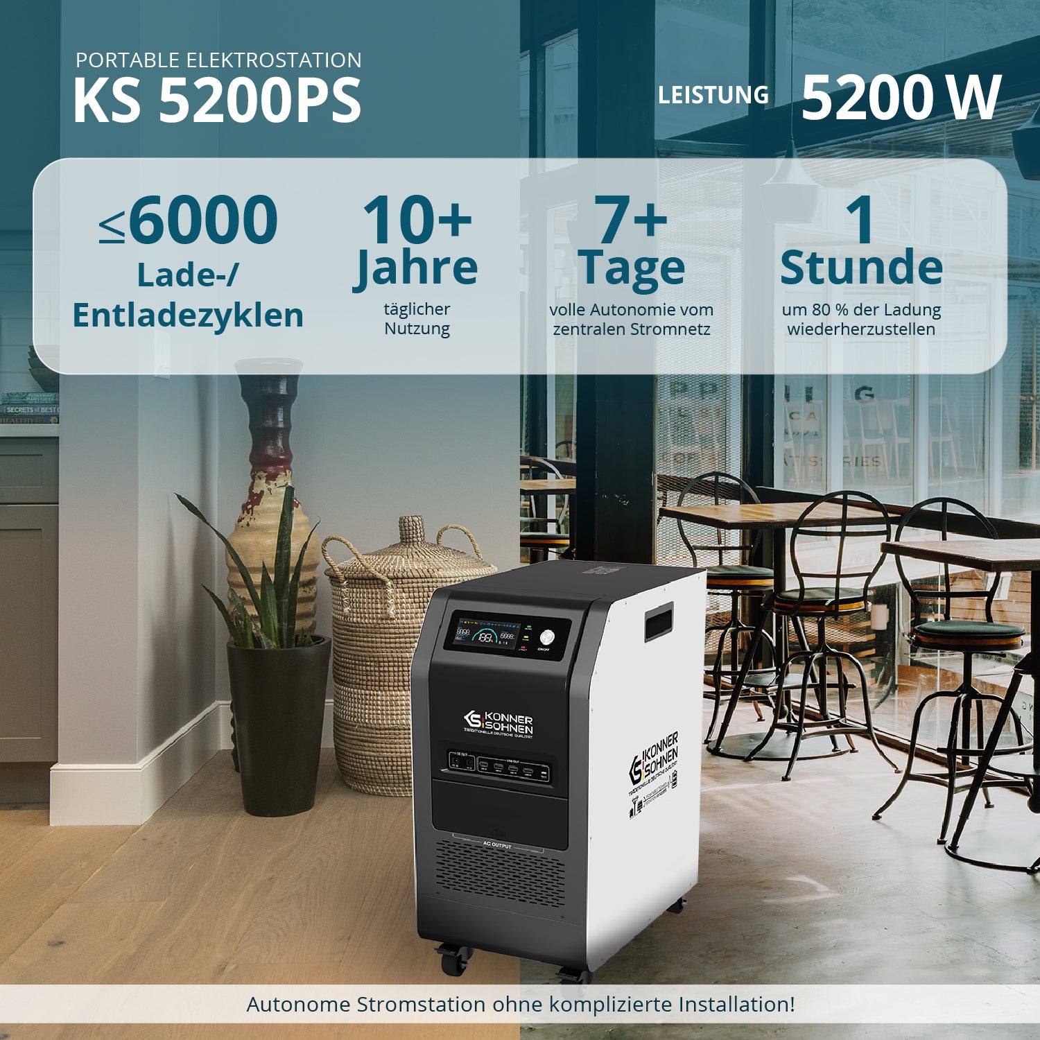 Draagbare stroomvoorziening KS 5200PS