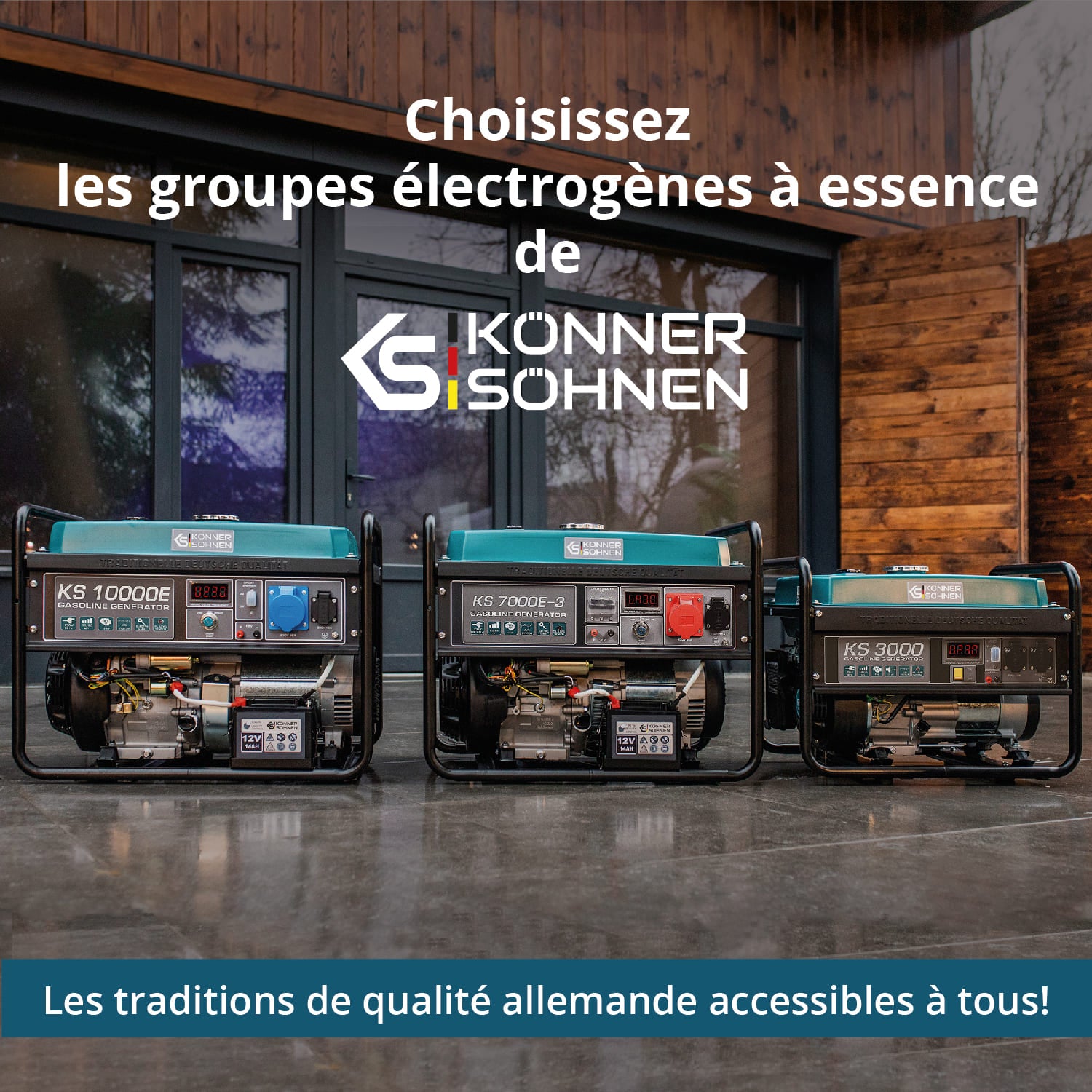 Groupe électrogène à essence "Könner & Söhnen" KS 7000E 1/3