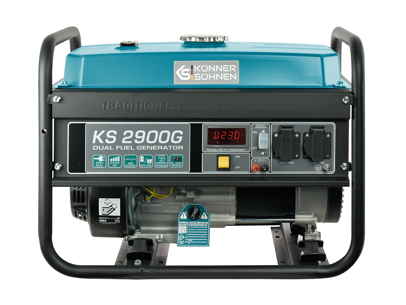 Generador híbrido de gasolina y gas "Könner & Söhnen" KS 2900G