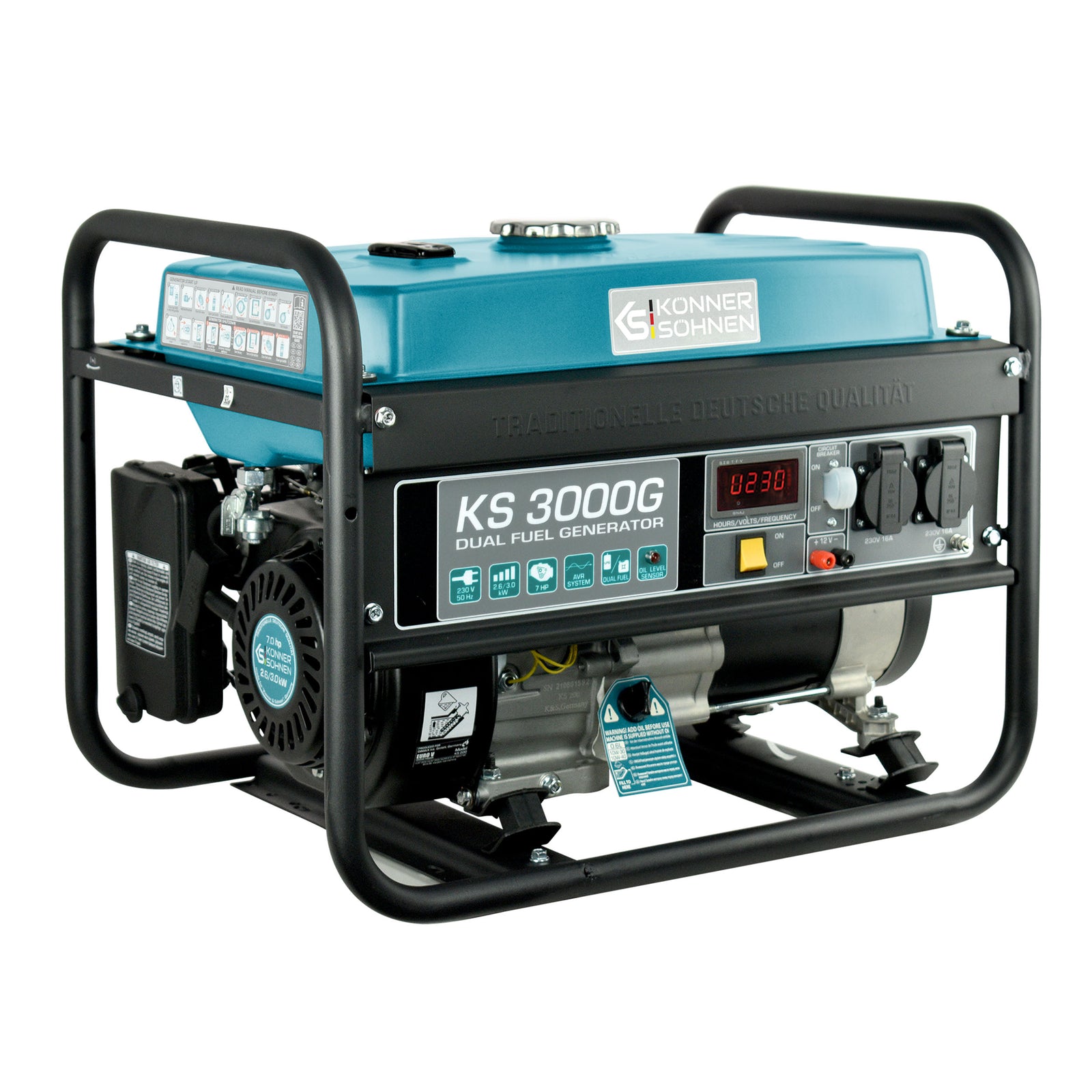 Generador híbrido de gasolina y gas "Könner & Söhnen" KS 3000G