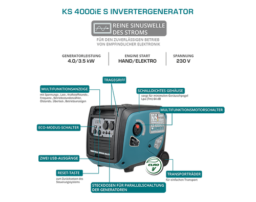 Invertterigeneraattori KS 4000iE S