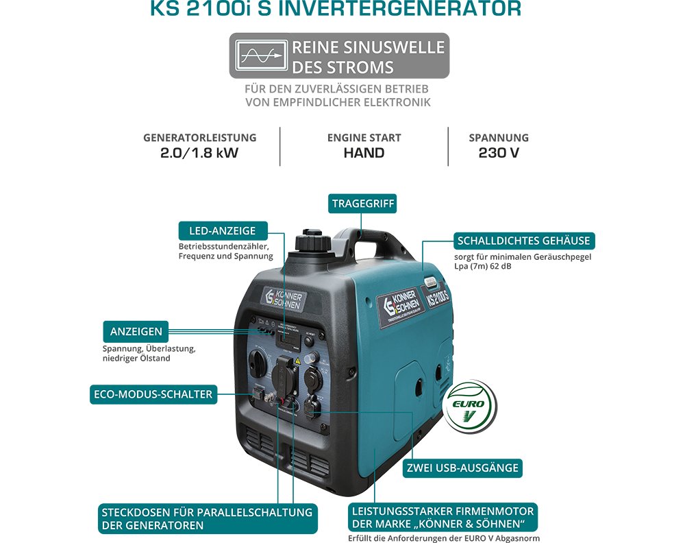 Invertergenerator KS 2100i S