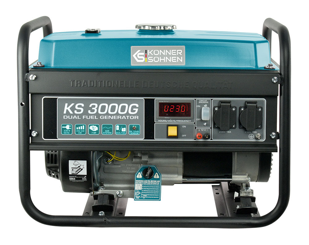 Generador híbrido de gasolina y gas "Könner & Söhnen" KS 3000G