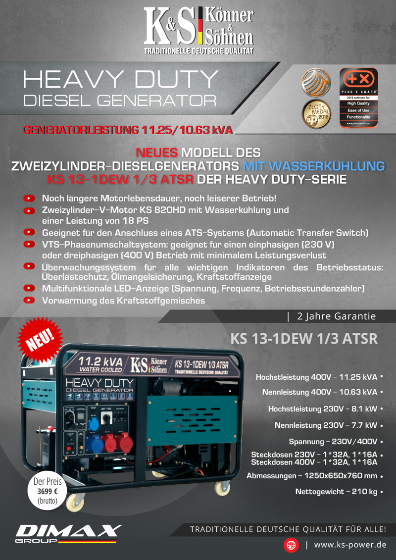 Dieselgeneratoren Schwerlastserie!