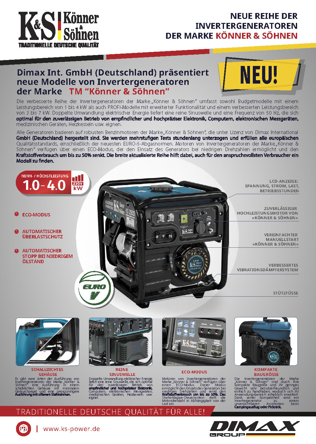 New series of inverter generators of the brand TM “Könner & Söhnen” 2019